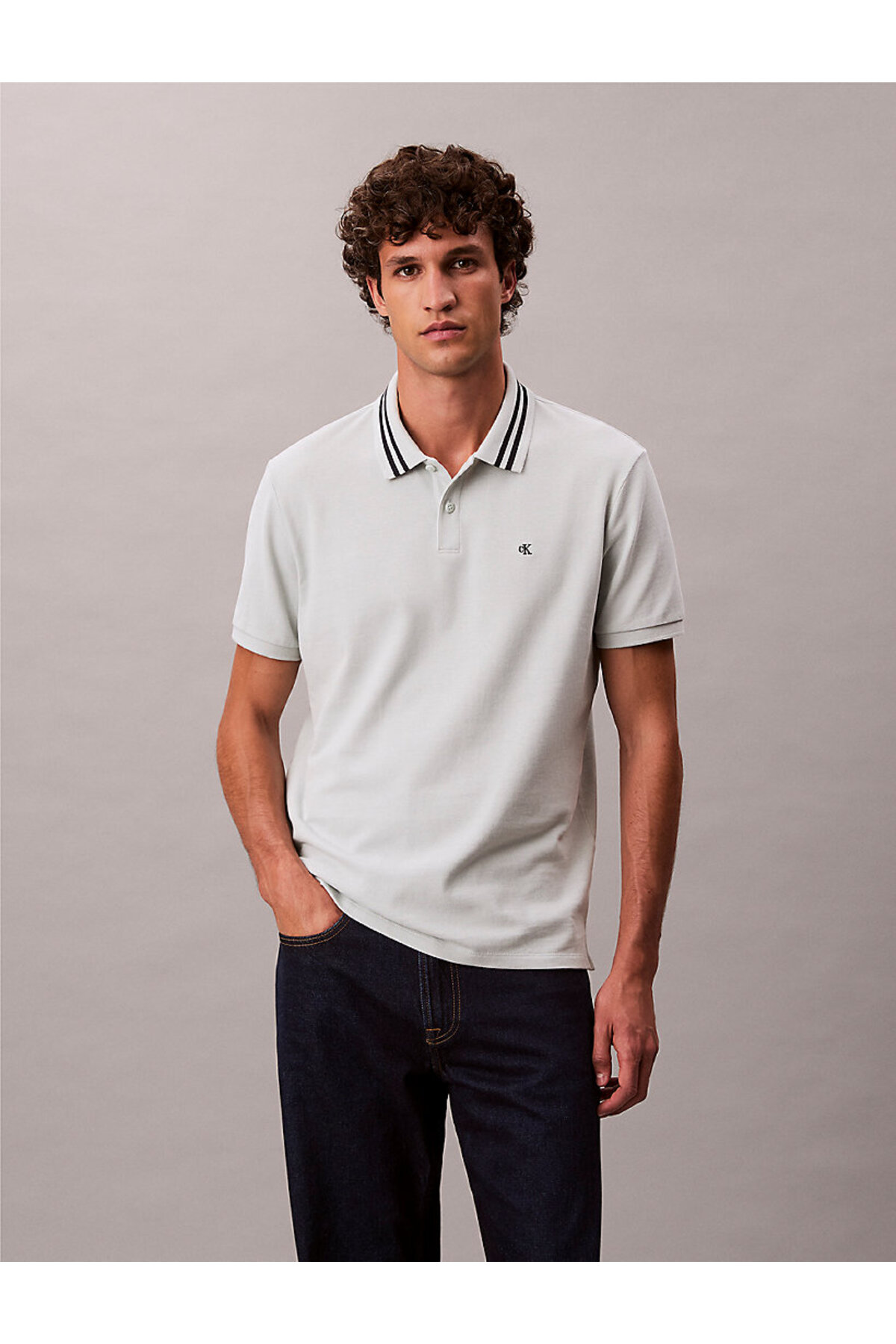 کلوین کلاین تی‌شرت پولو مردانه مونوگرام پیکه