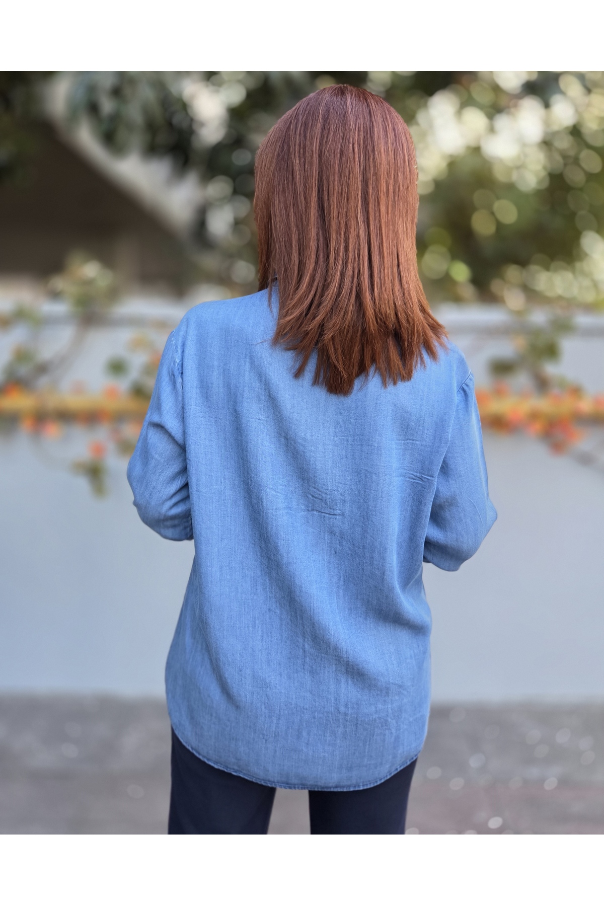 DenizEge  Liyosel Çift Cep Kot Gömlek - Görsel 4