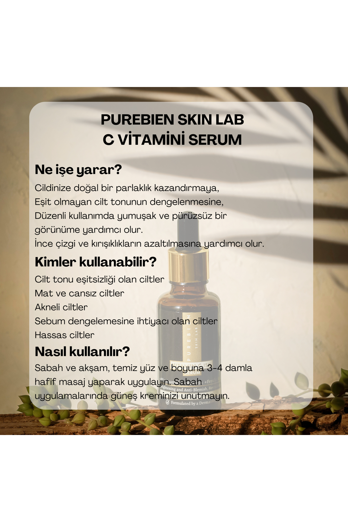 %15 C Vitamini Serum Niacinamid +Arbutin +Ferulik Asit — 10004 — تصویر 4 از 4