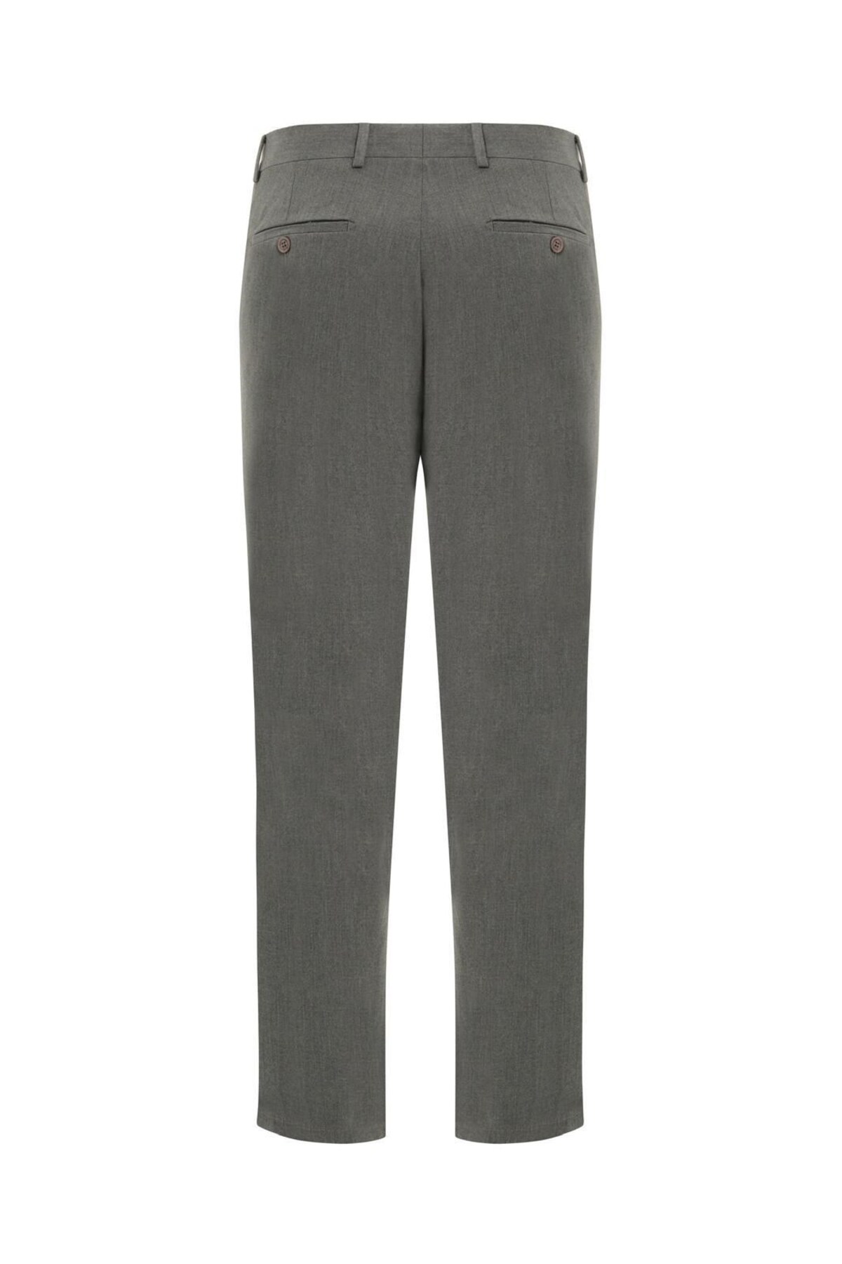 Erkek Kumaş Pantolon Slim Fit – Siyah, Lacivert, Bej, Açık Gri, Antrasit, Vizon – Esnek Rahat Klasik — خاکستری PRA-13330478-646242 — تصویر 3 از 5