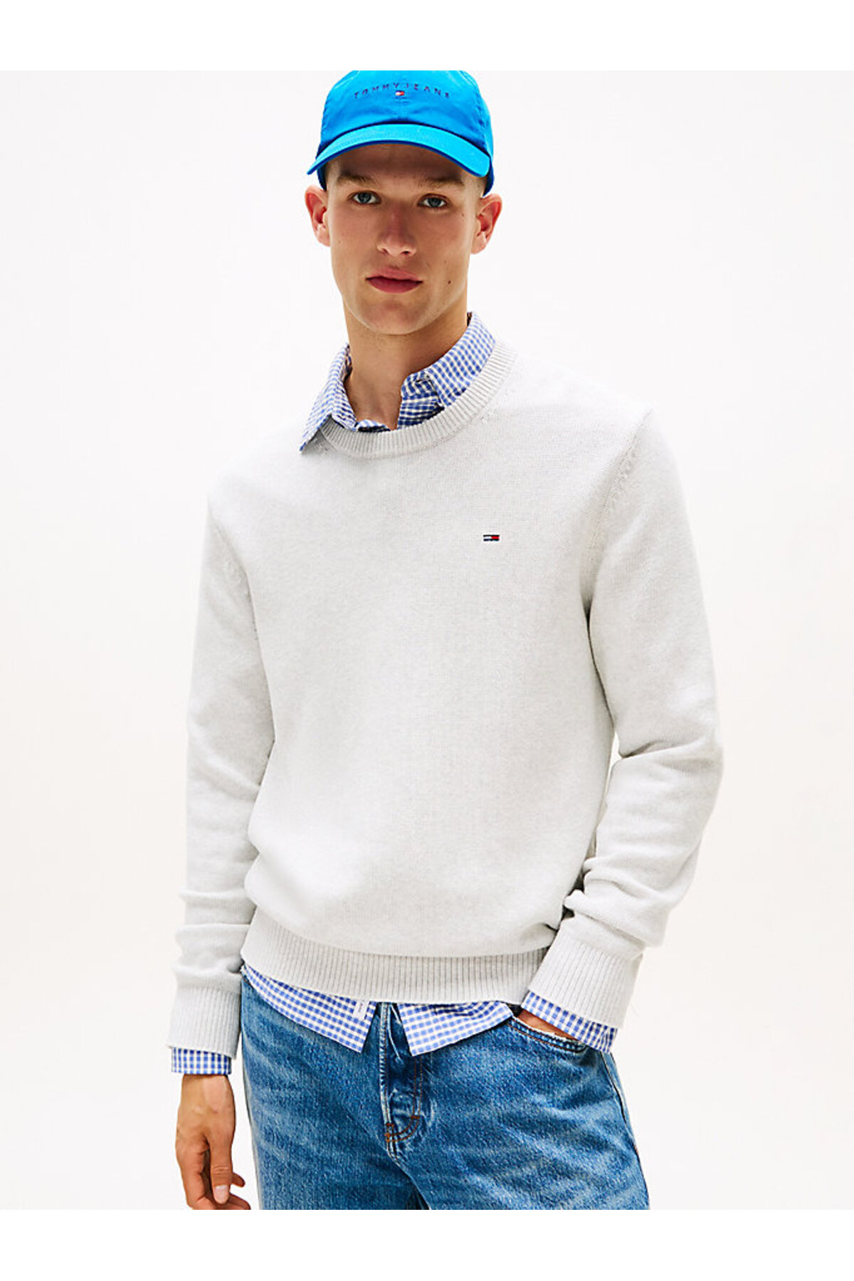 تامی هیلفیگر ژاکت بافتنی مردانه خاکستری