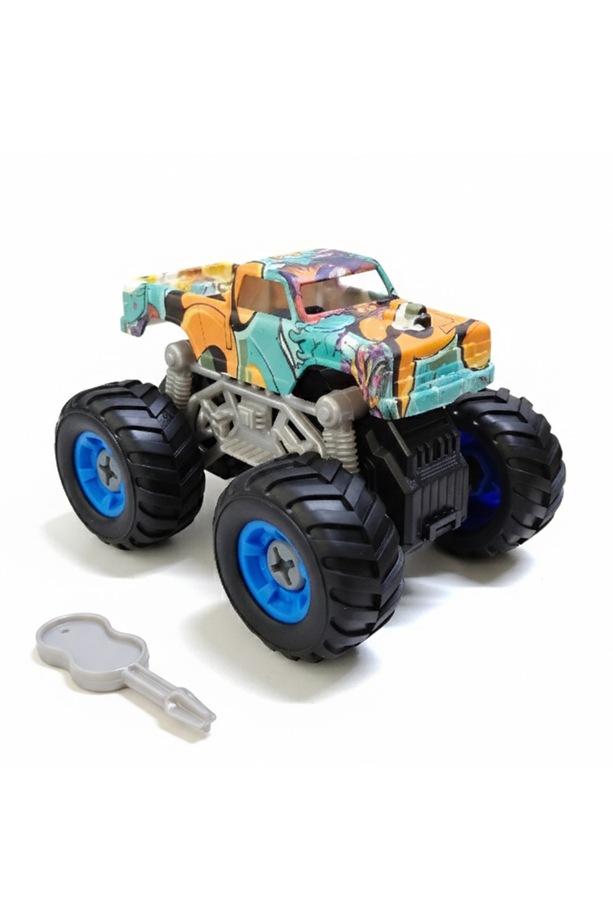 Gokidy Monster Truck Sök Tak Grafitti Sürtmeli Master Araba Yeşil