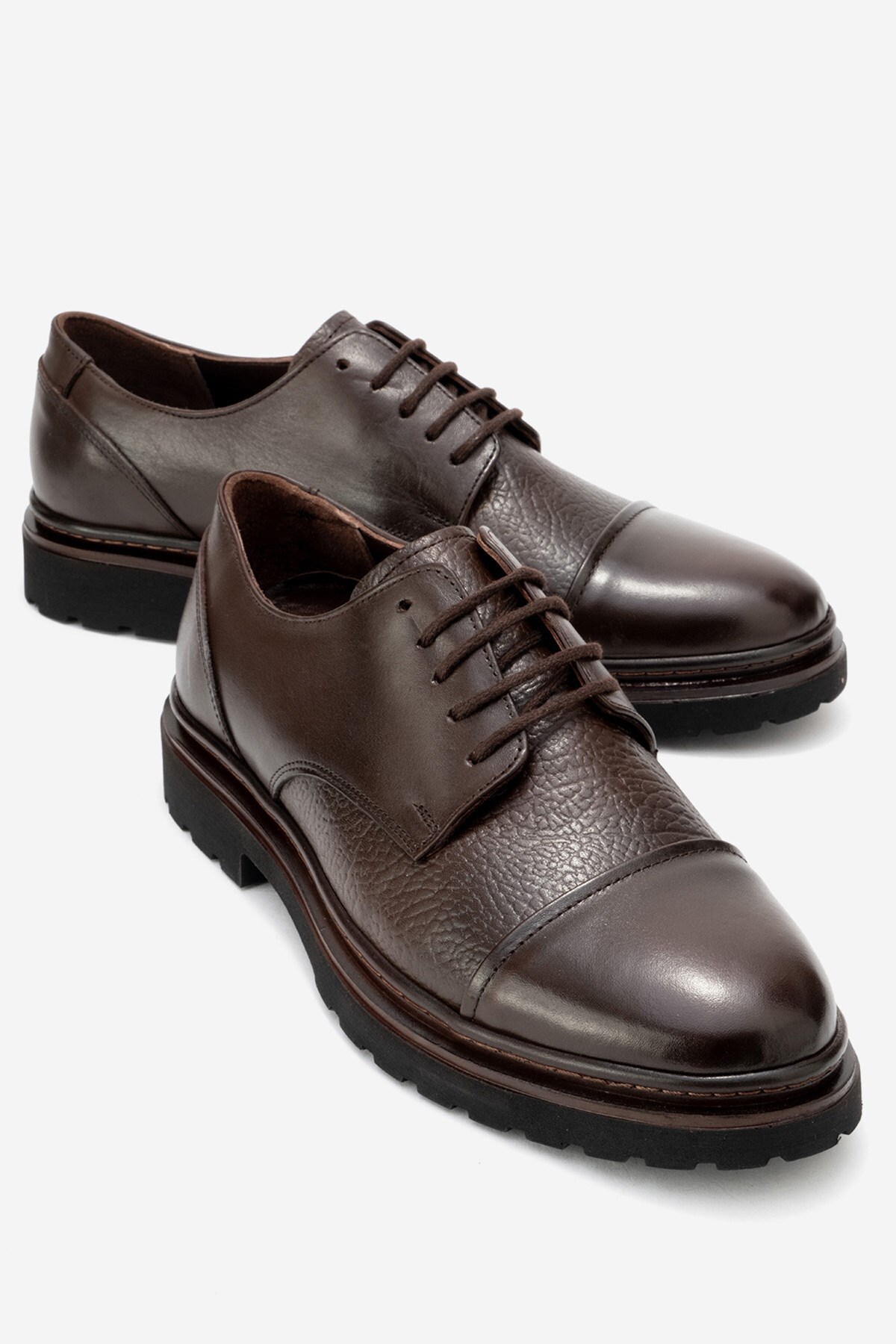 depderi  Hakiki Deri, İtalyan Tasarım, İç Dış Deri Erkek Klasik Ayakkabı - Görsel 2