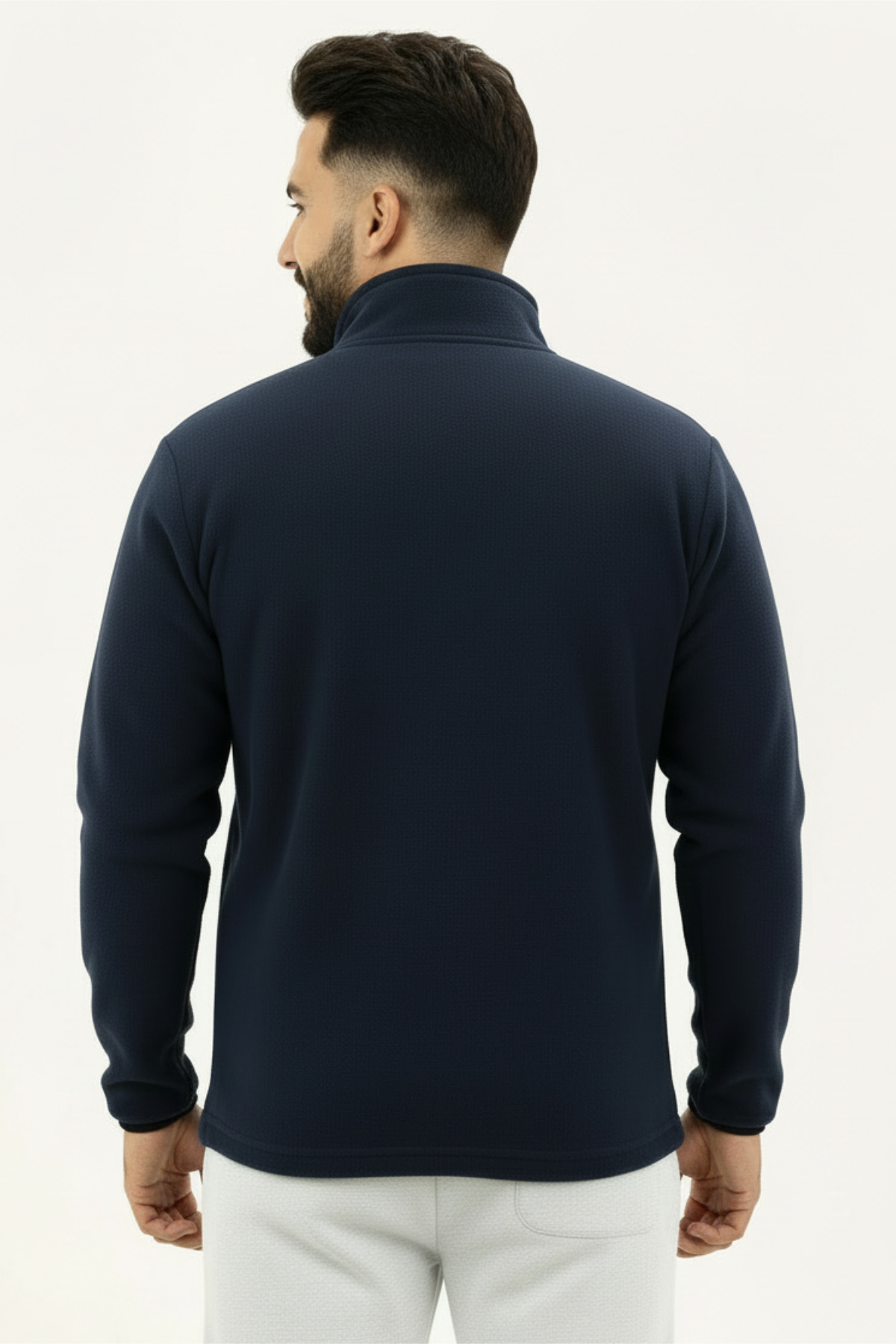 Veleno  Lacivert Erkek Softshell Anti Peeling Polar Ceket 3 Cepli Tam Fermuarlı Ön Parça Detaylı - Görsel 6