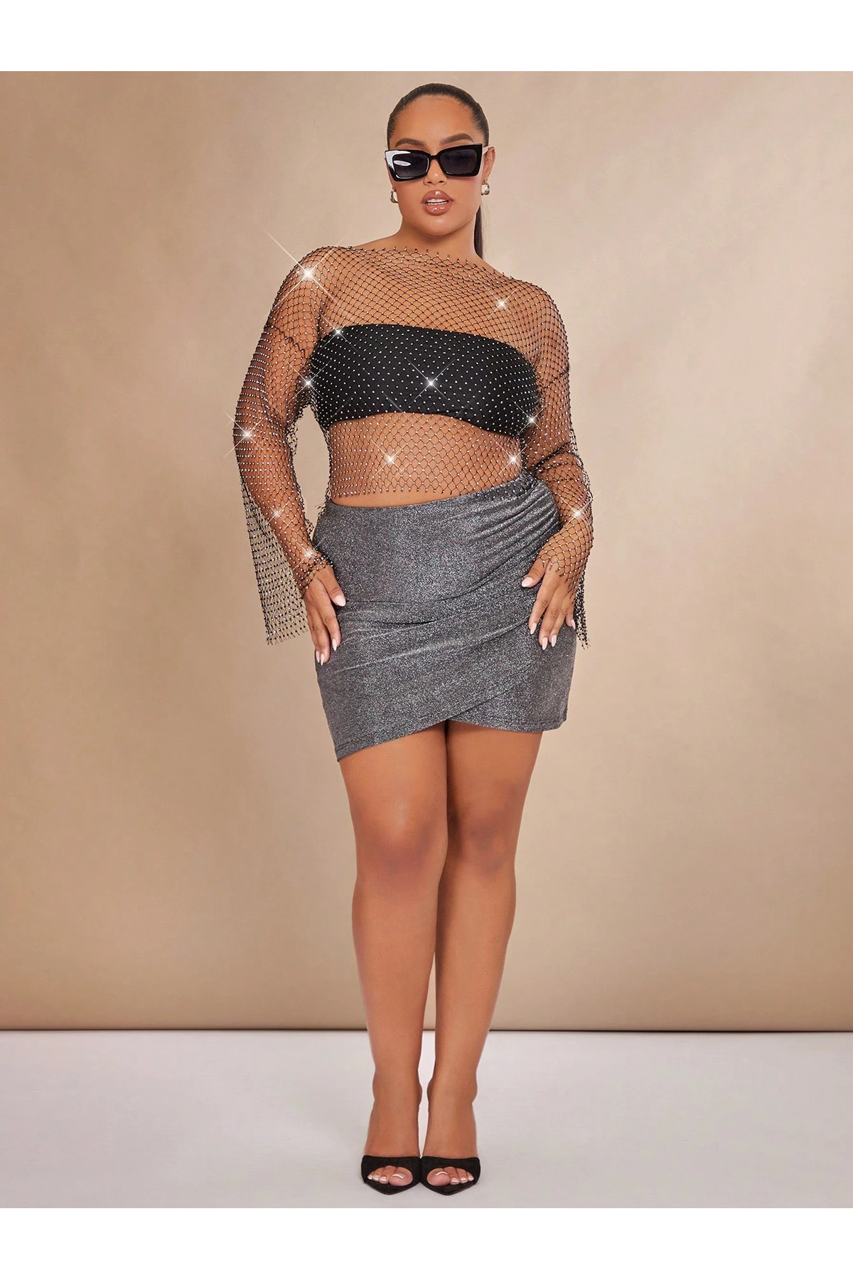 melonika BÜYÜK BEDEN KOLLU BLUZ