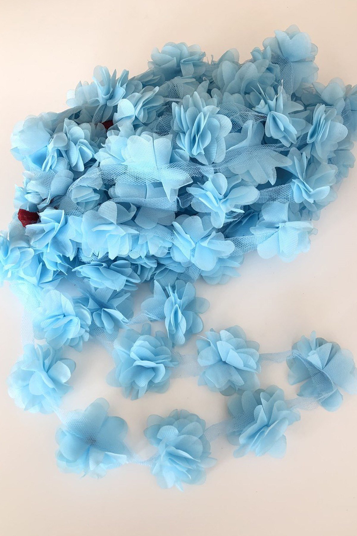 Laser Cut Flower, Ornamental Flower Ribbon Tulle 10 Meters long