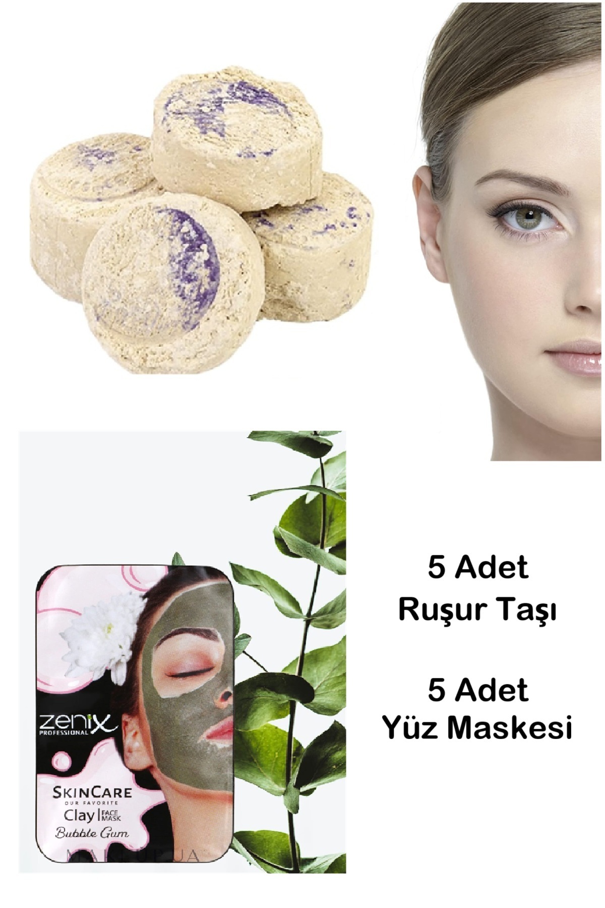 Nadom 10'lu Peeling Maske Ruşur Taşı Cilt Bakım Seti