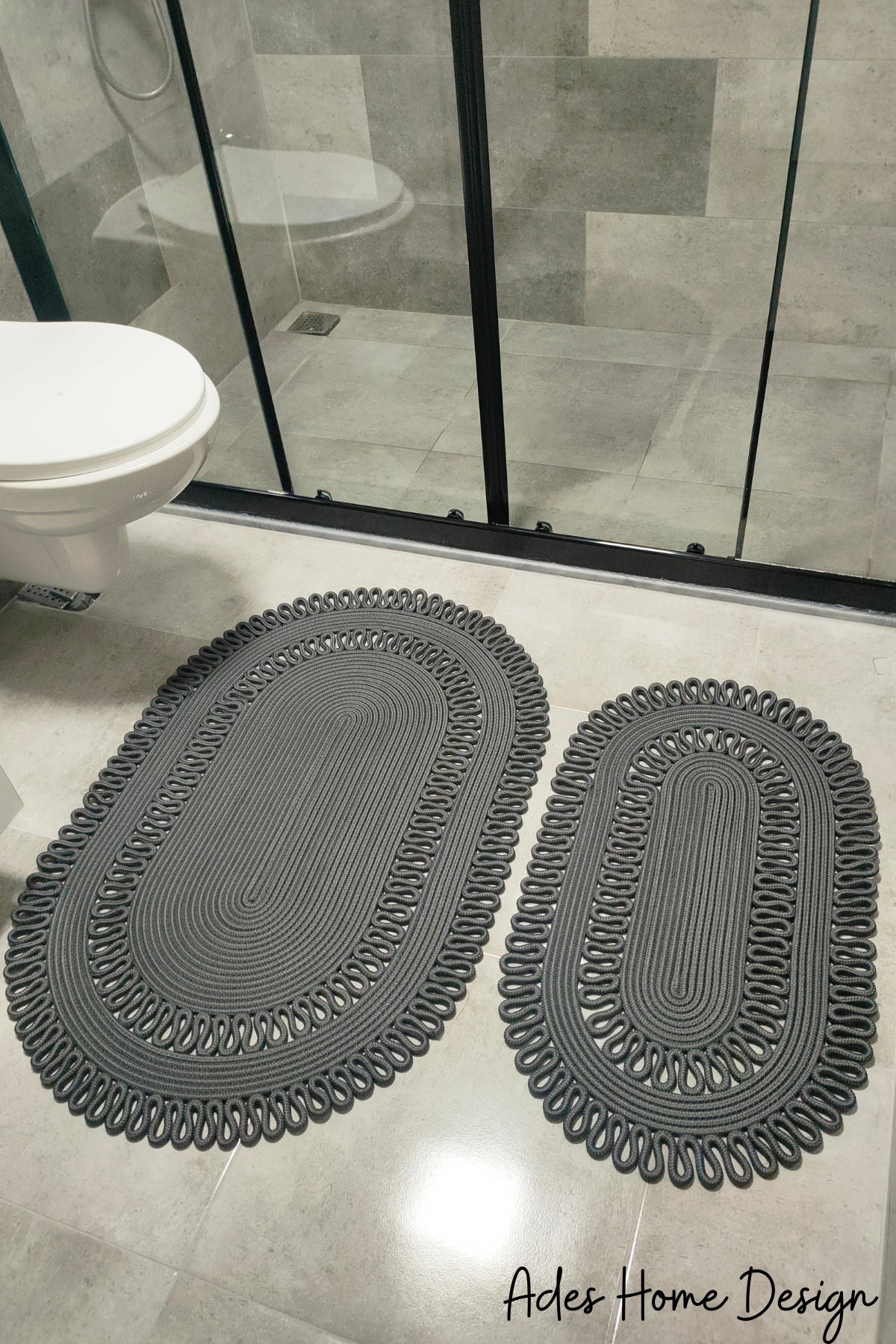 Jute 2-Piece Mat, Bath Mat, Door Mat, Balcony Mat, Mat Set, Gift, Dowry