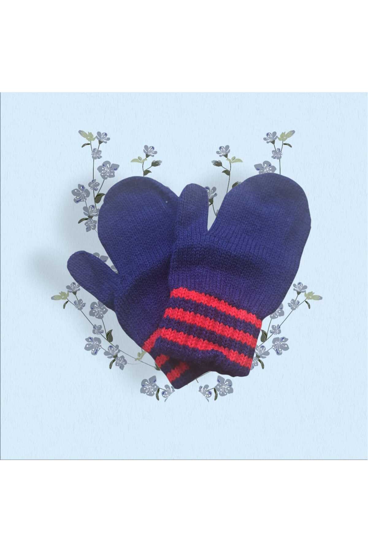 eleven market Parmaksız Erkek Bebe Eldiveni Lacivert Örgü Eldiven 0-3 Yaş fotoğrafı 6 (önizleme)