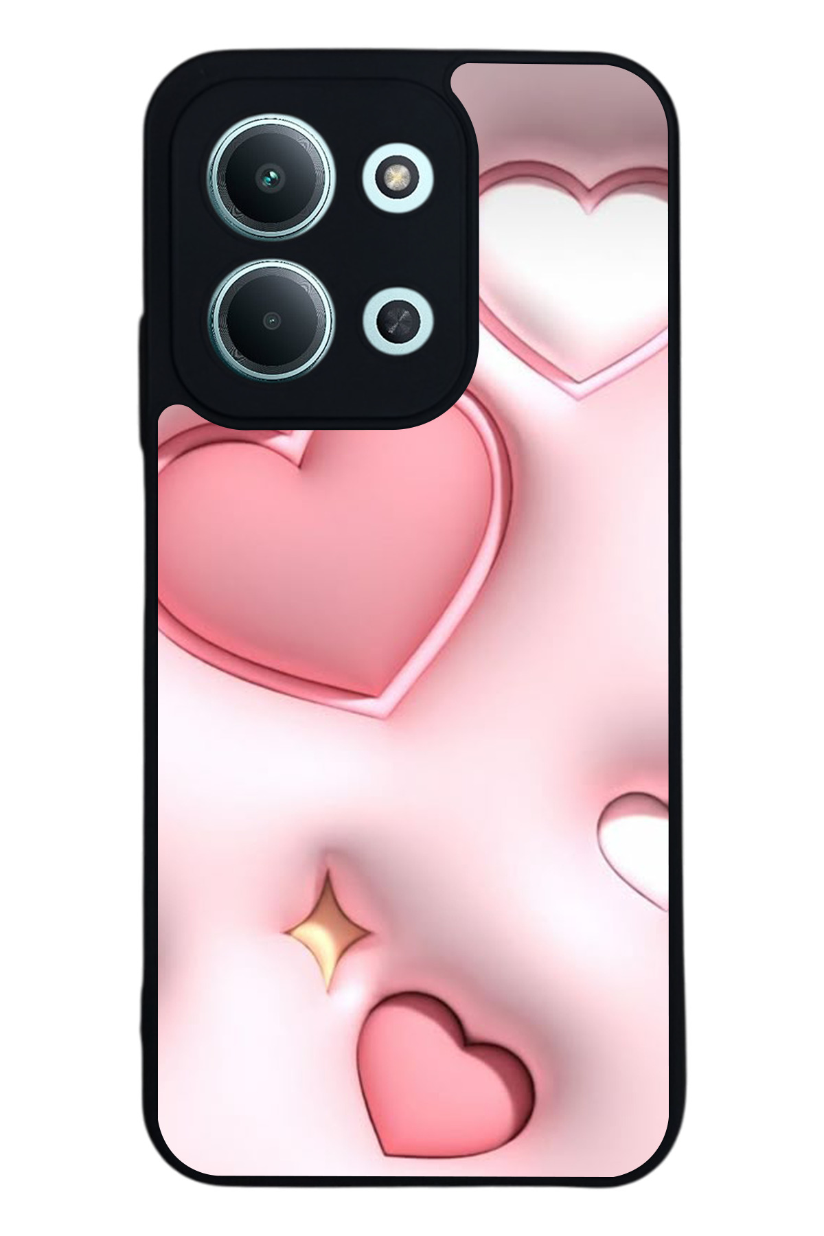 Xiaomi Redmi 15c Compatible Printed, Matt Black,Soft Silicone, Protective,Shock Absorbing Cover,Case