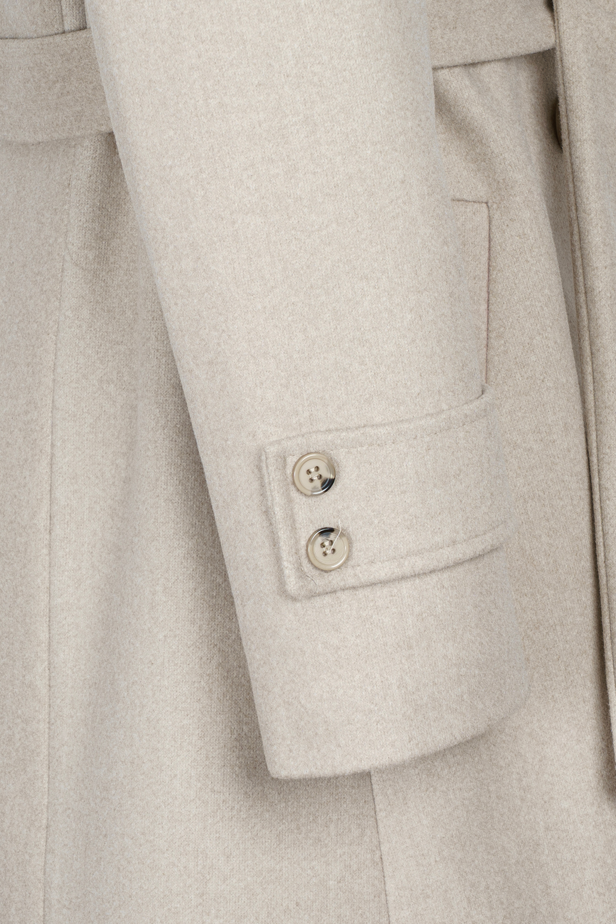 Soydan Güner  Kruvaze Kuşaklı Kulplu Kaban Bej 6610 - Görsel 6