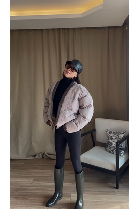 Ozkurt Art Fashion Bej Şişme Mont