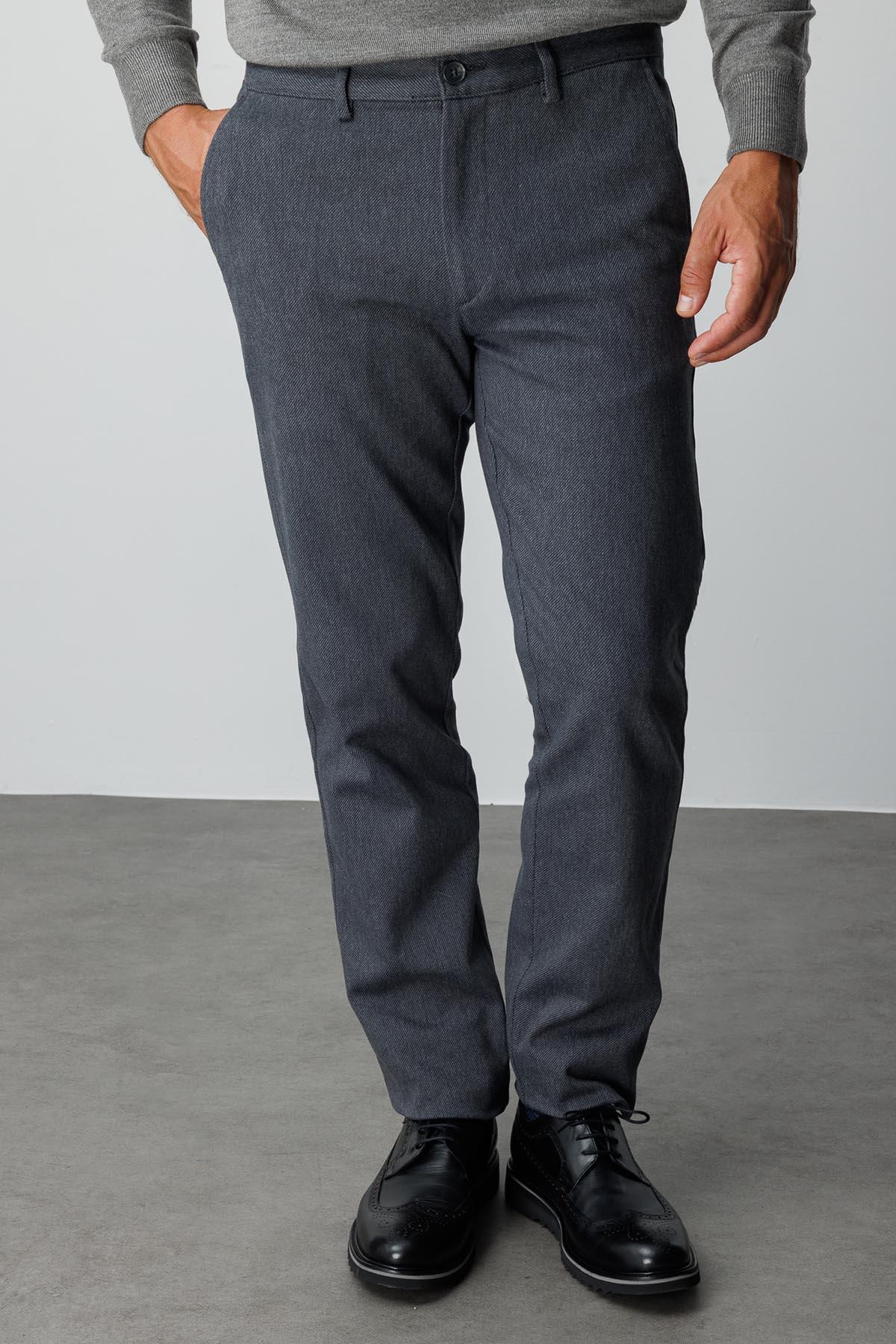 İgs  Erkek Füme Regularfit / Rahat Kalıp Pantolon - Görsel 2