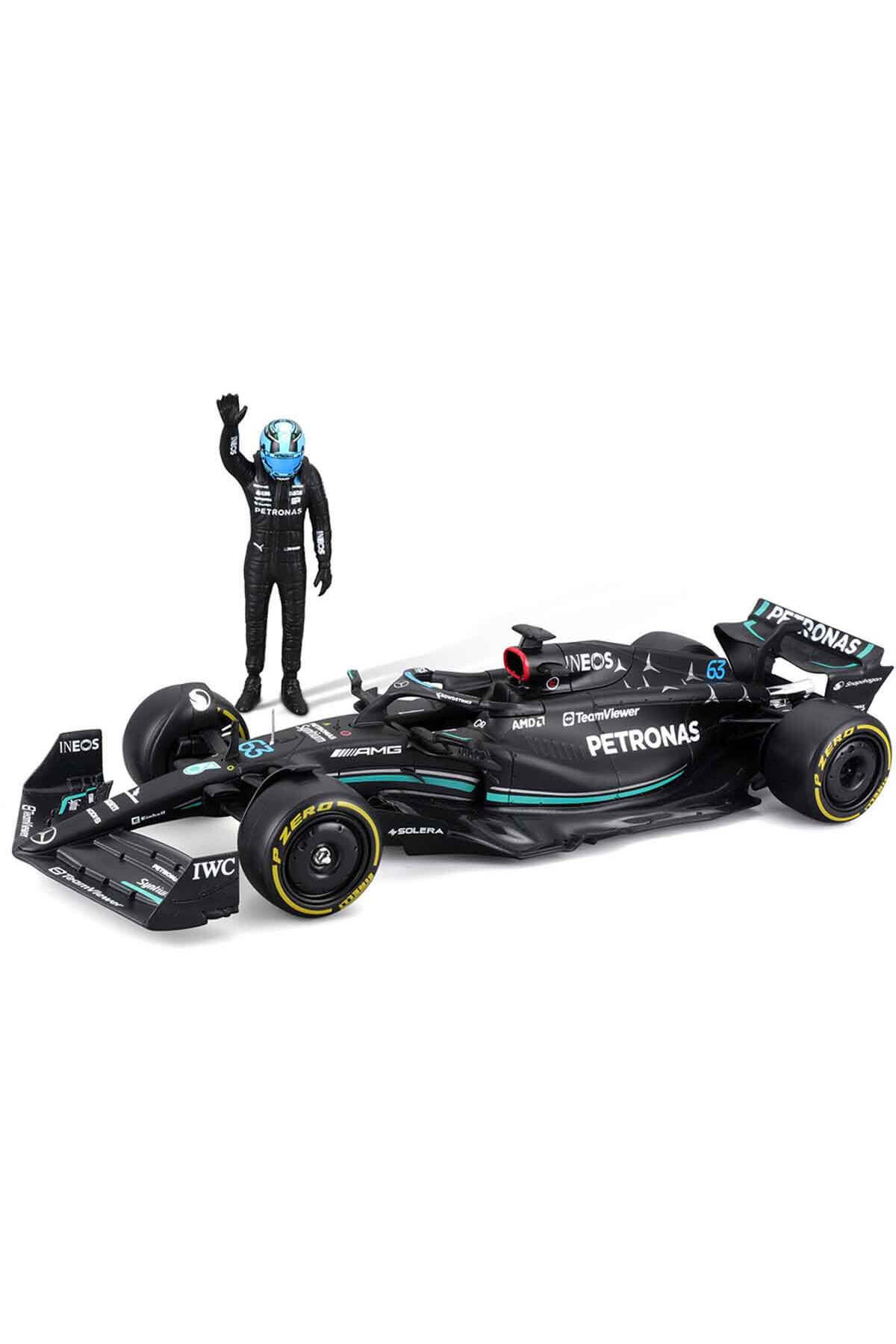 Genel Markalar 1:24 Mercedes AMG F1 W14 E Figürlü Formula 1 Yarış