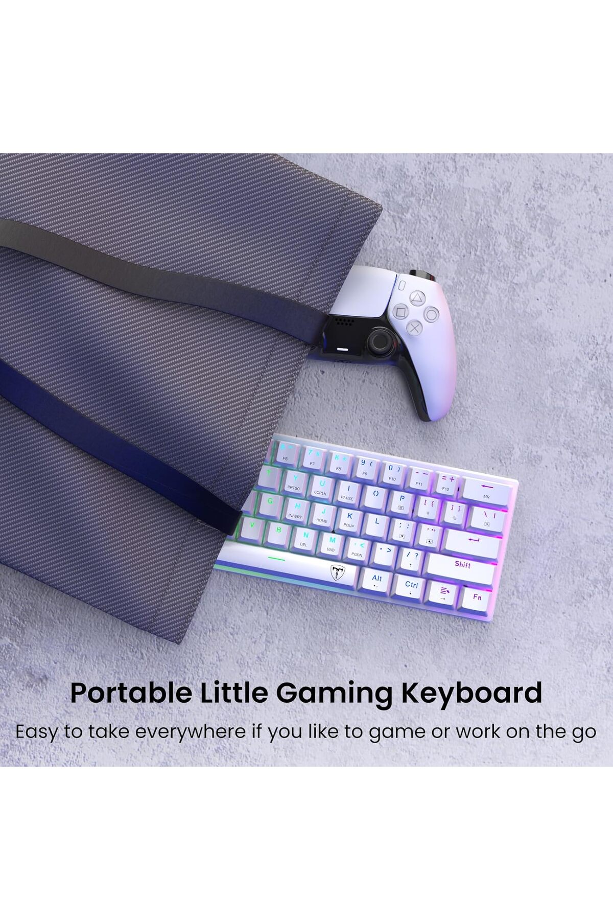 لوحة مفاتيح ألعاب سلكية مزودة بـ 61 مفتاحًا وإضاءة...