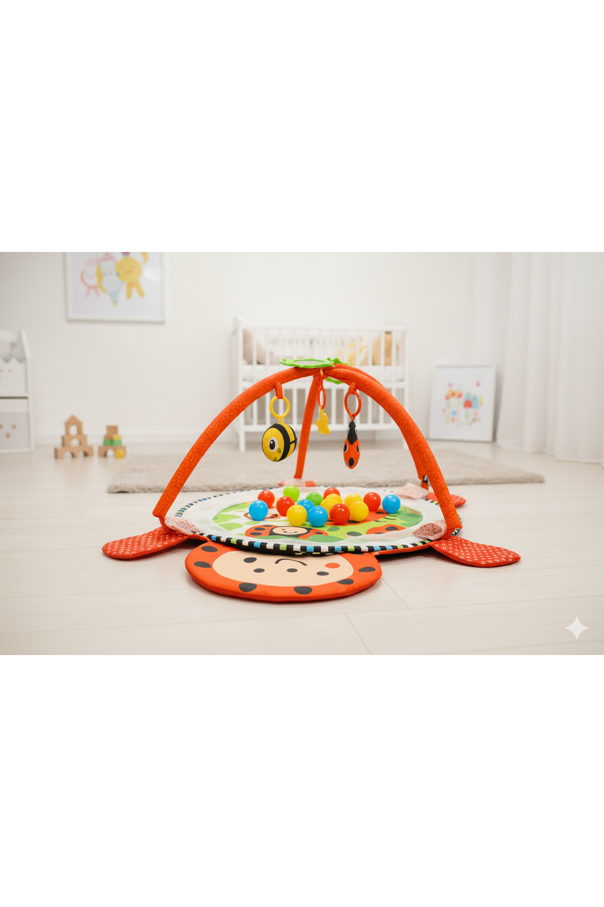 Jusso Uğur Böceği Top havuzuna Dönüşen Aktivite ve Oyun Halısı 3 in 1 fotoğrafı 5 (önizleme)