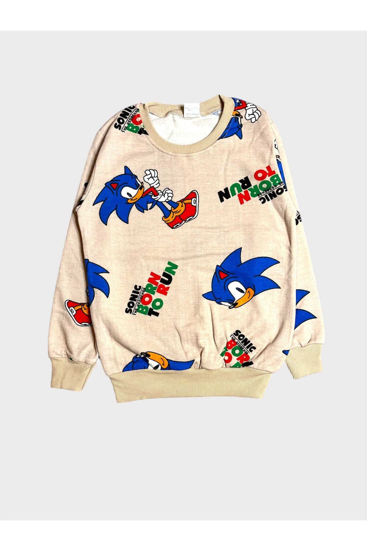 ALİŞ KİDS Erkek Çocuk Pamuklu Şardonlu Bej Rengi Sonic Desenli Uzun Kollu Kışlık Pijama Takımı fotoğrafı 5 (önizleme)