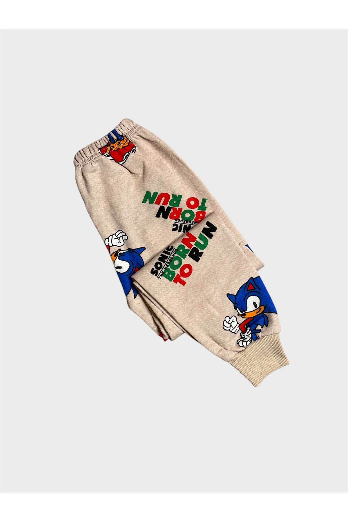 ALİŞ KİDS Erkek Çocuk Pamuklu Şardonlu Bej Rengi Sonic Desenli Uzun Kollu Kışlık Pijama Takımı fotoğrafı 6 (önizleme)