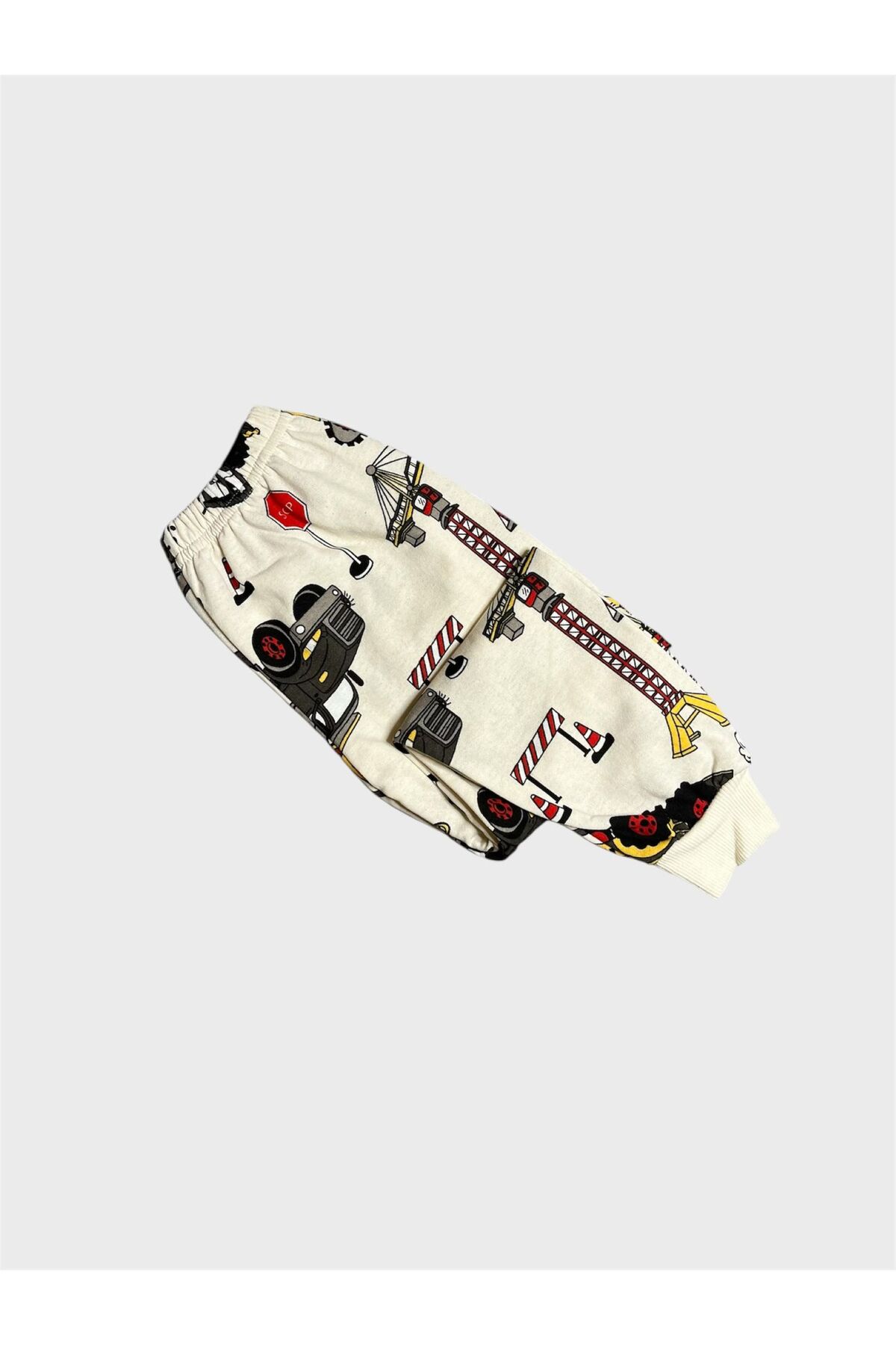 ALİŞ KİDS Erkek Çocuk Pamuklu Şardonlu Krem Rengi İş Makinesi Desenli Uzun Kollu Kışlık Pijama Takımı fotoğrafı 6 (önizleme)