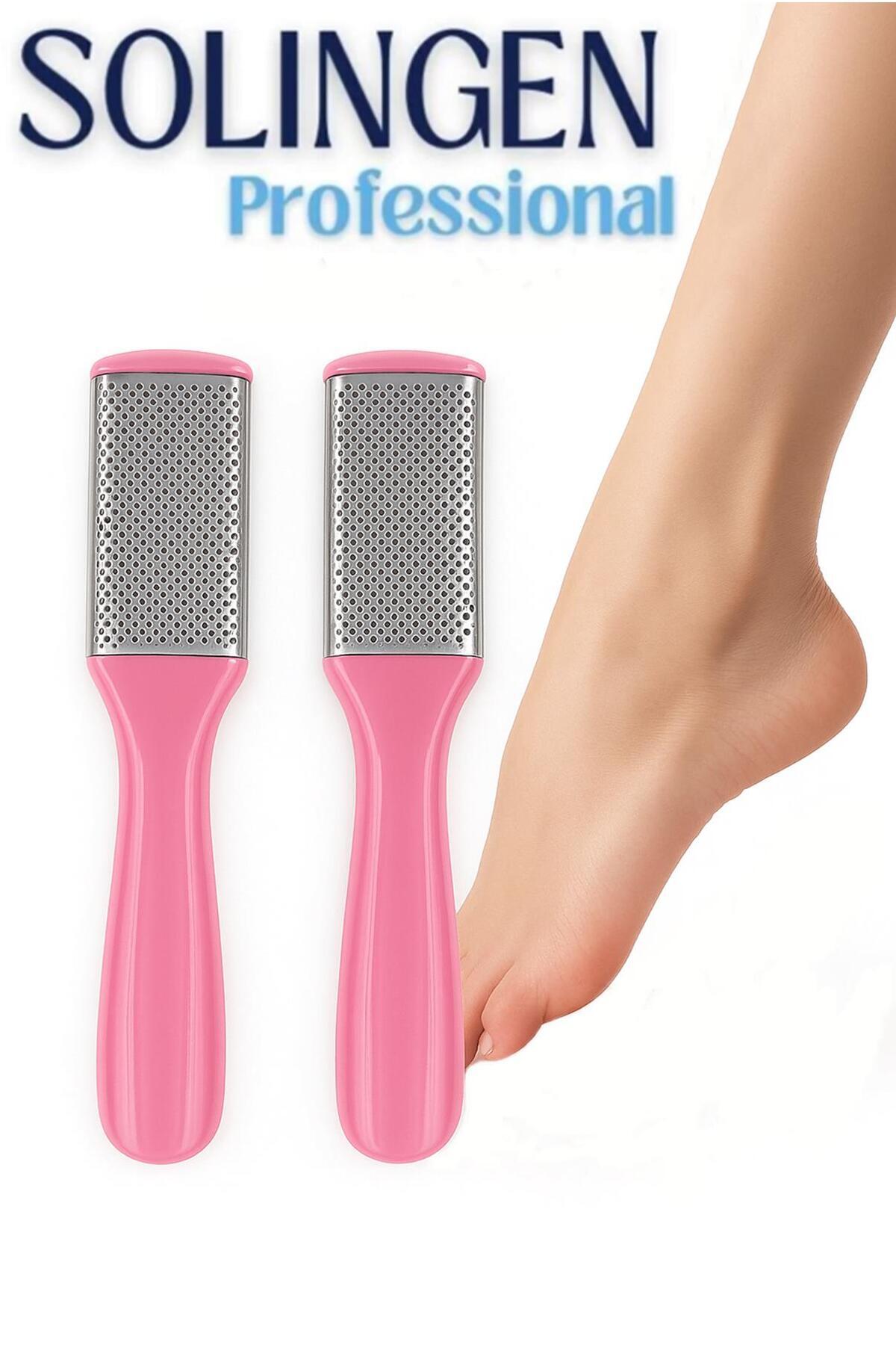 MasterCar Solingen Ocean Profesyonel 2' Li Set Topuk törpüsü Paslanmaz Çelik Pedikür Topuk Ve Ayak Törpüsü