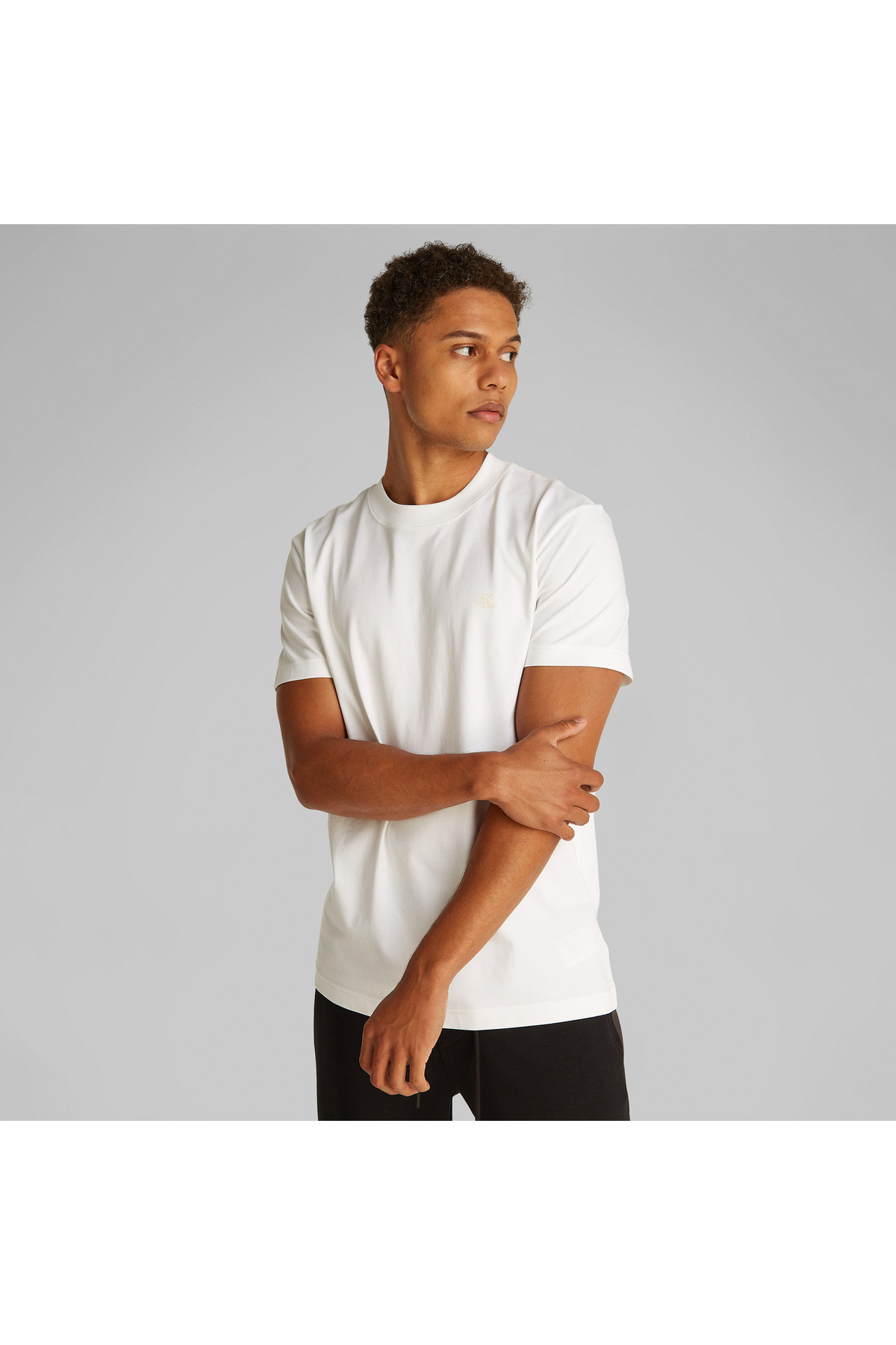 کلوین کلاین تی شرت سفید مردانه معمولی سنگین