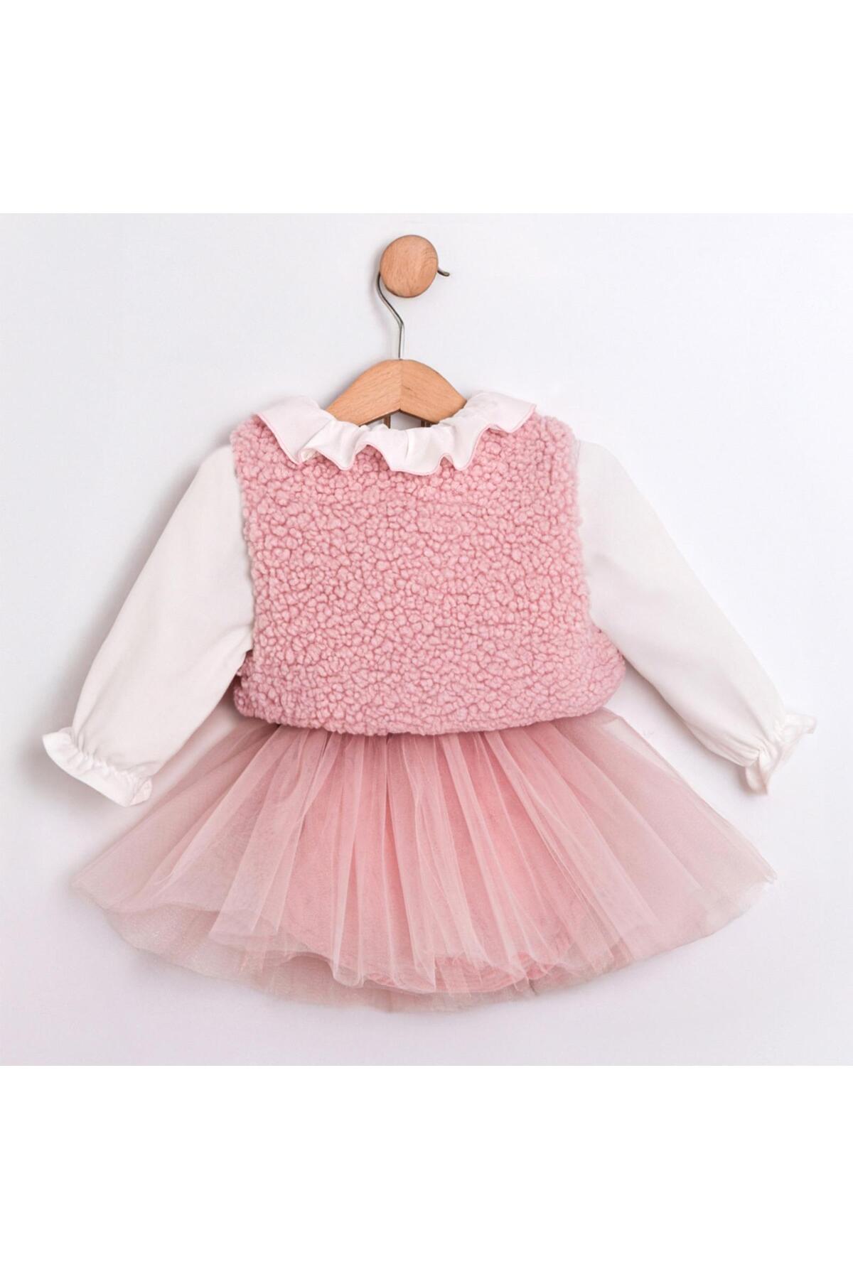 Cumino 3-18 Ay Bolaralı Etekli 3'lü Kışlık Mevsimlik Kız Bebek Takım fotoğrafı 7 (önizleme)