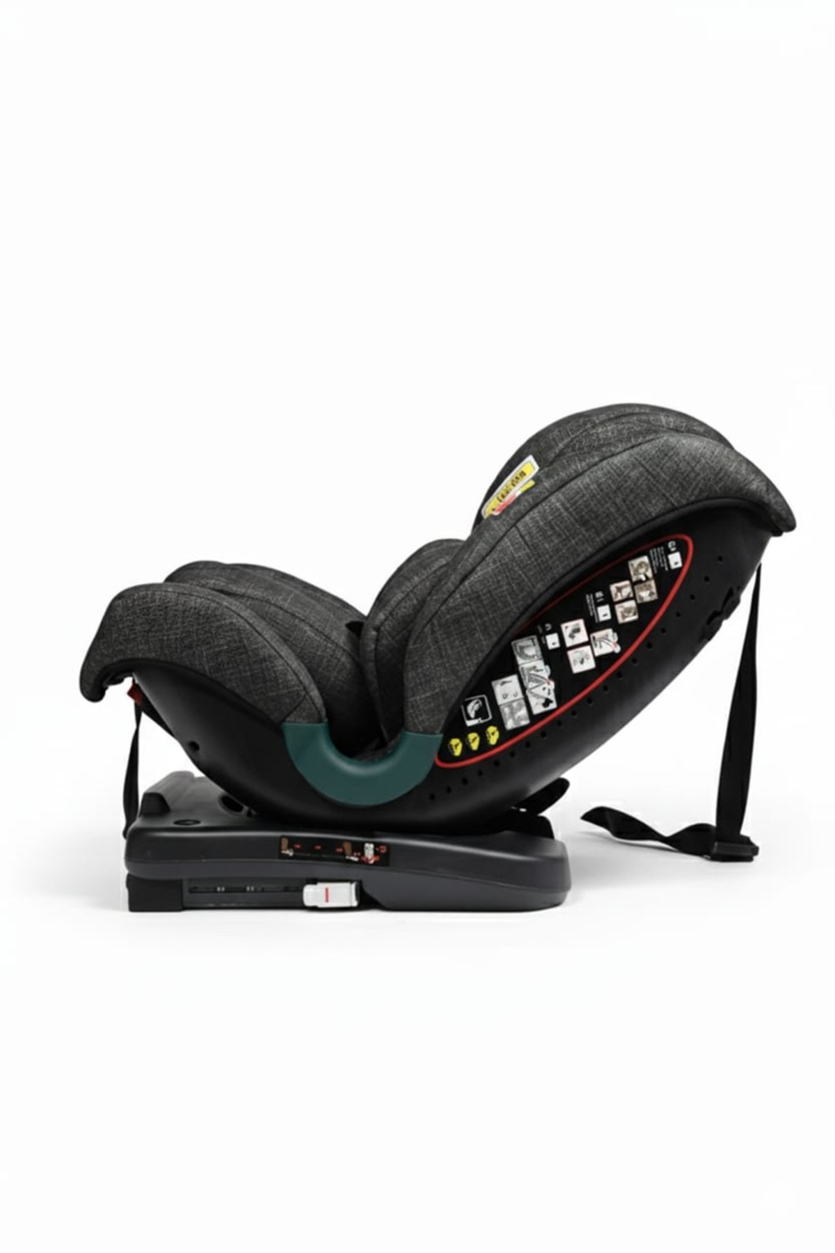 locos 360 Derece Dönebilen (0-36) kg İsofixli Çocuk Oto Koltuğu Gri fotoğrafı 5 (önizleme)