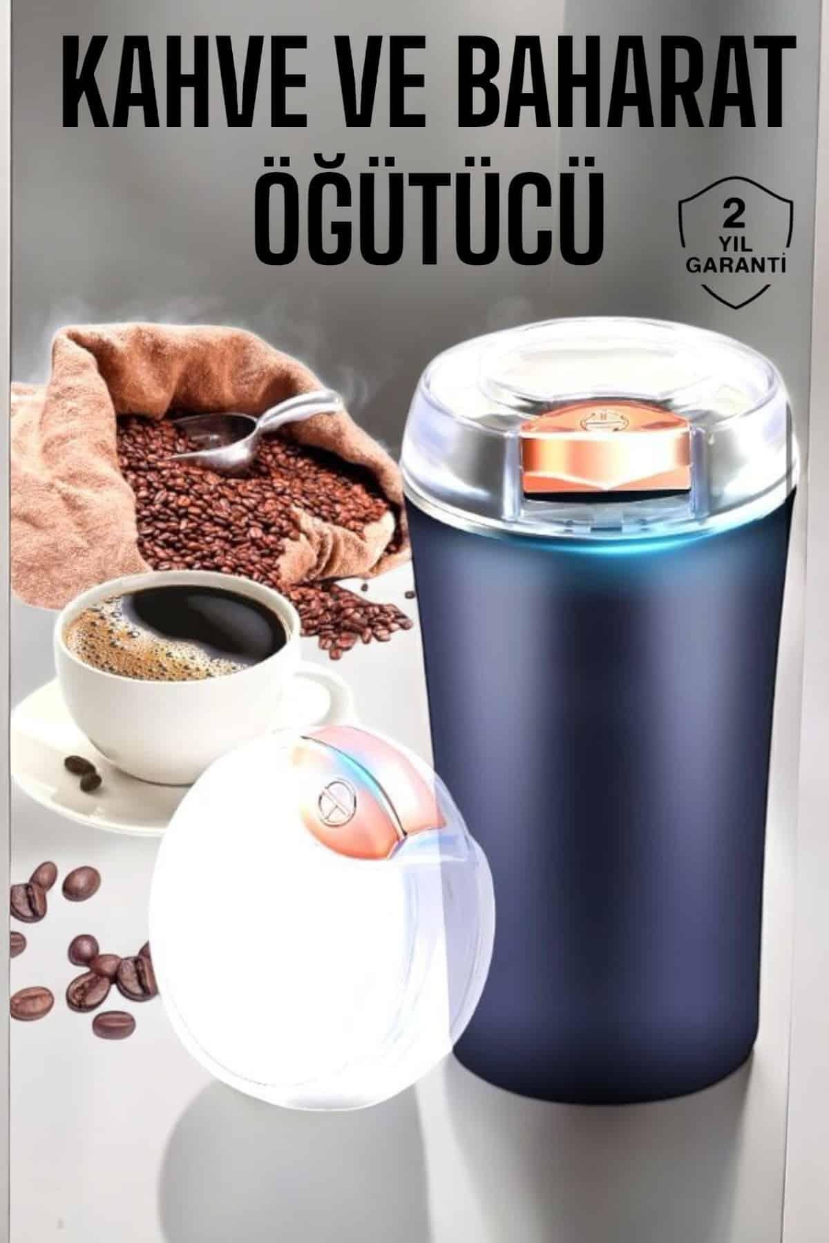 UCUZTEKNO Otomatik Kahve ve Baharat Öğütücü Kolay Ve Taşınabilir