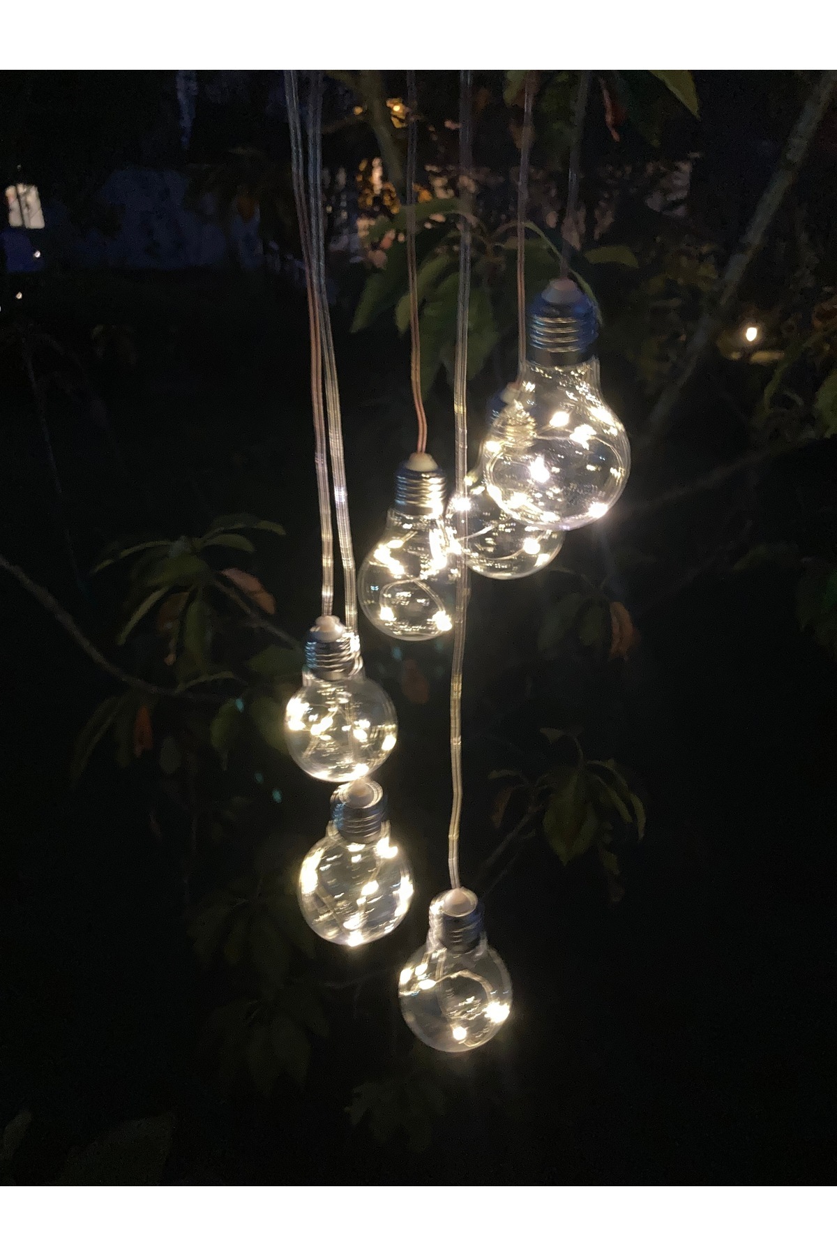 borayris SOLAR Rüzgar Çanı 6 ampül Plastik Güneş Enerjili LED Bahçe Işıkları Su Geçirmez IP65