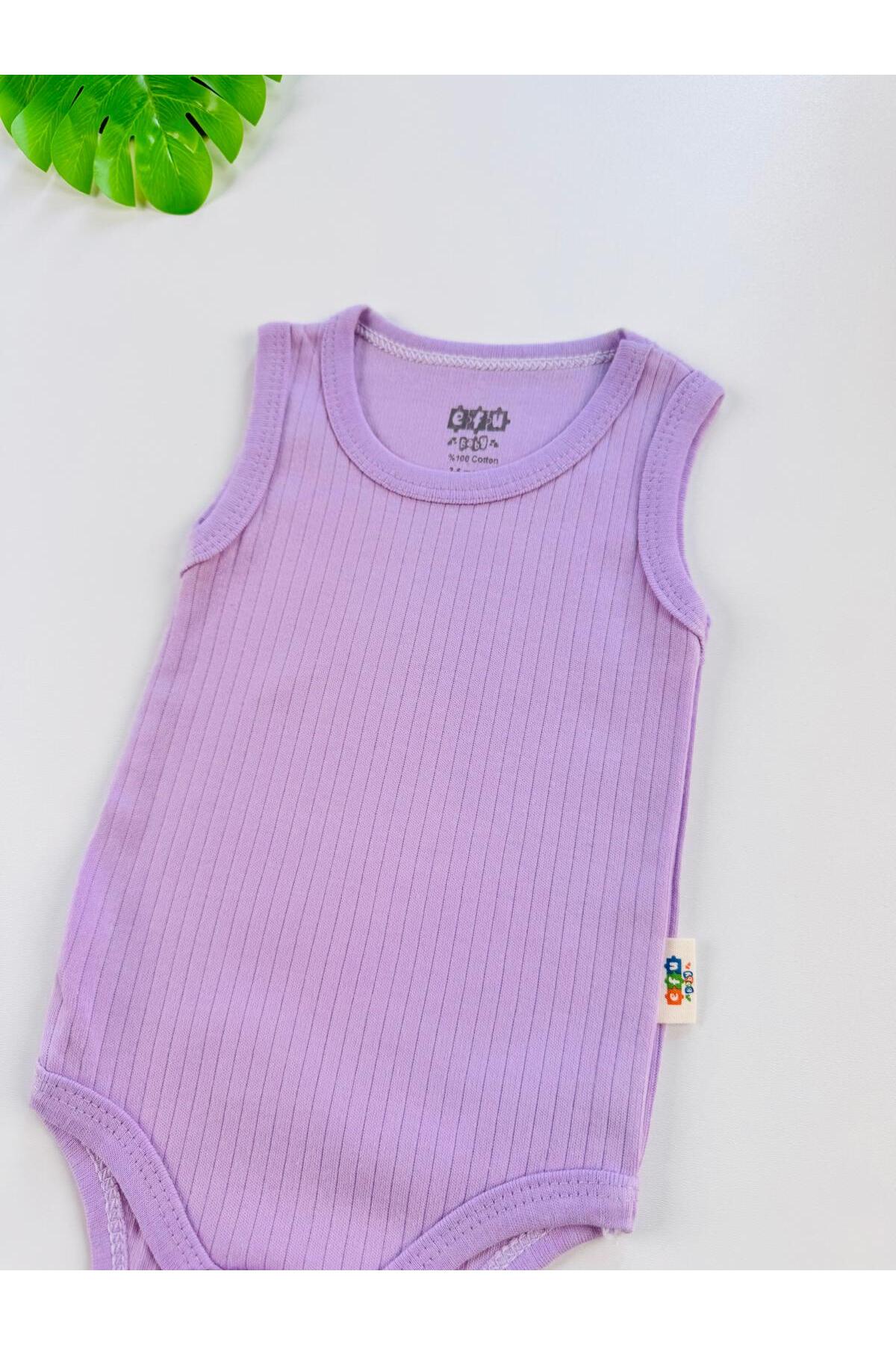 EFU BABY %100 Pamuklu Fitilli Askılı Bebek Atlet Body fotoğrafı 3 (önizleme)