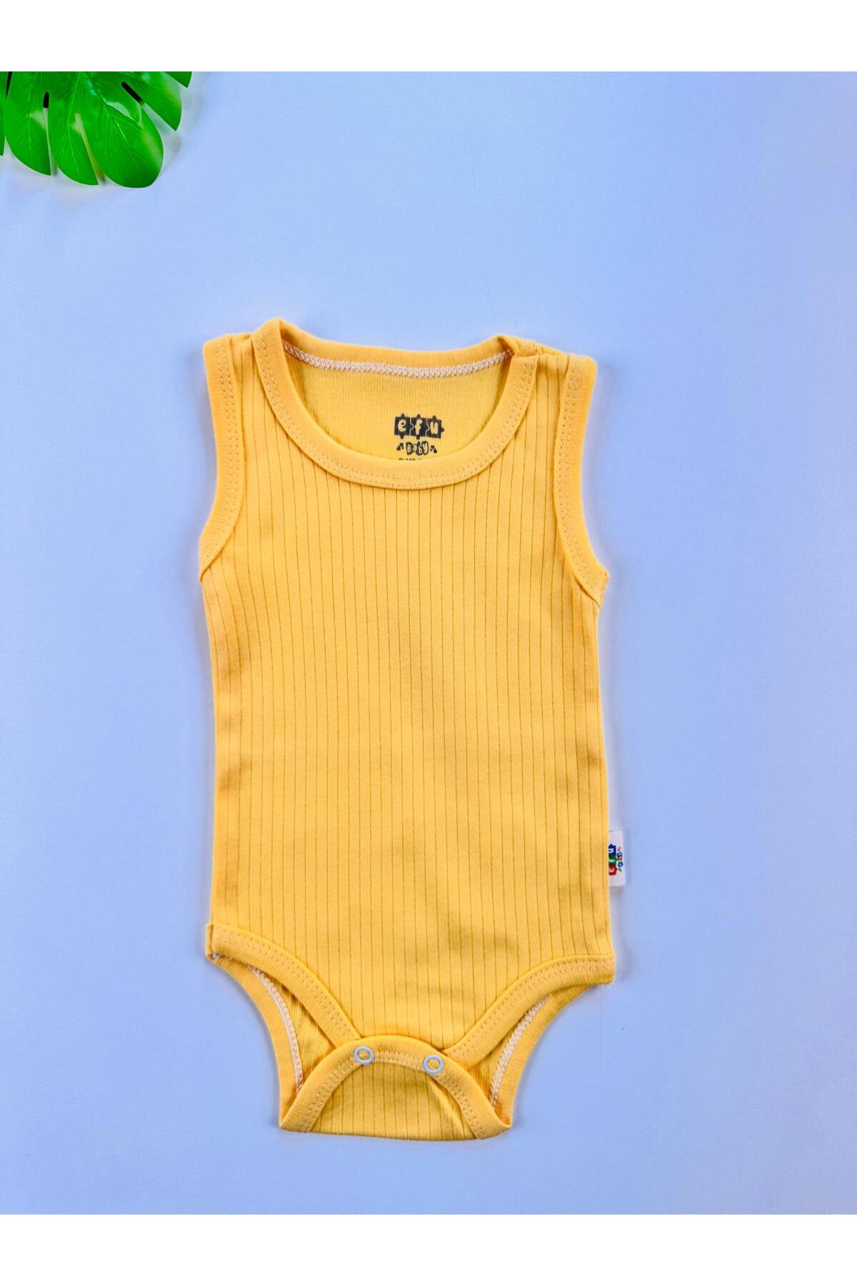 EFU BABY %100 Pamuklu Fitilli Askılı Bebek Atlet Body fotoğrafı 2 (önizleme)