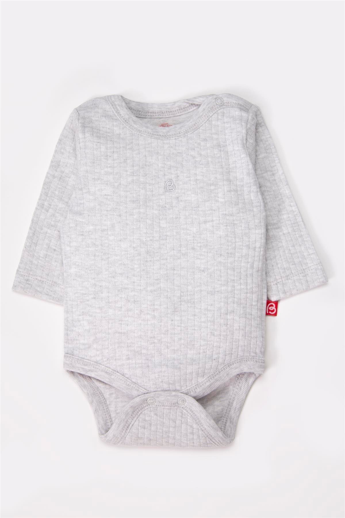 Bebetto UZUN KOLLU BODY 3LÜ (CUTE BEAR) GRİ MELANJ fotoğrafı 2 (önizleme)