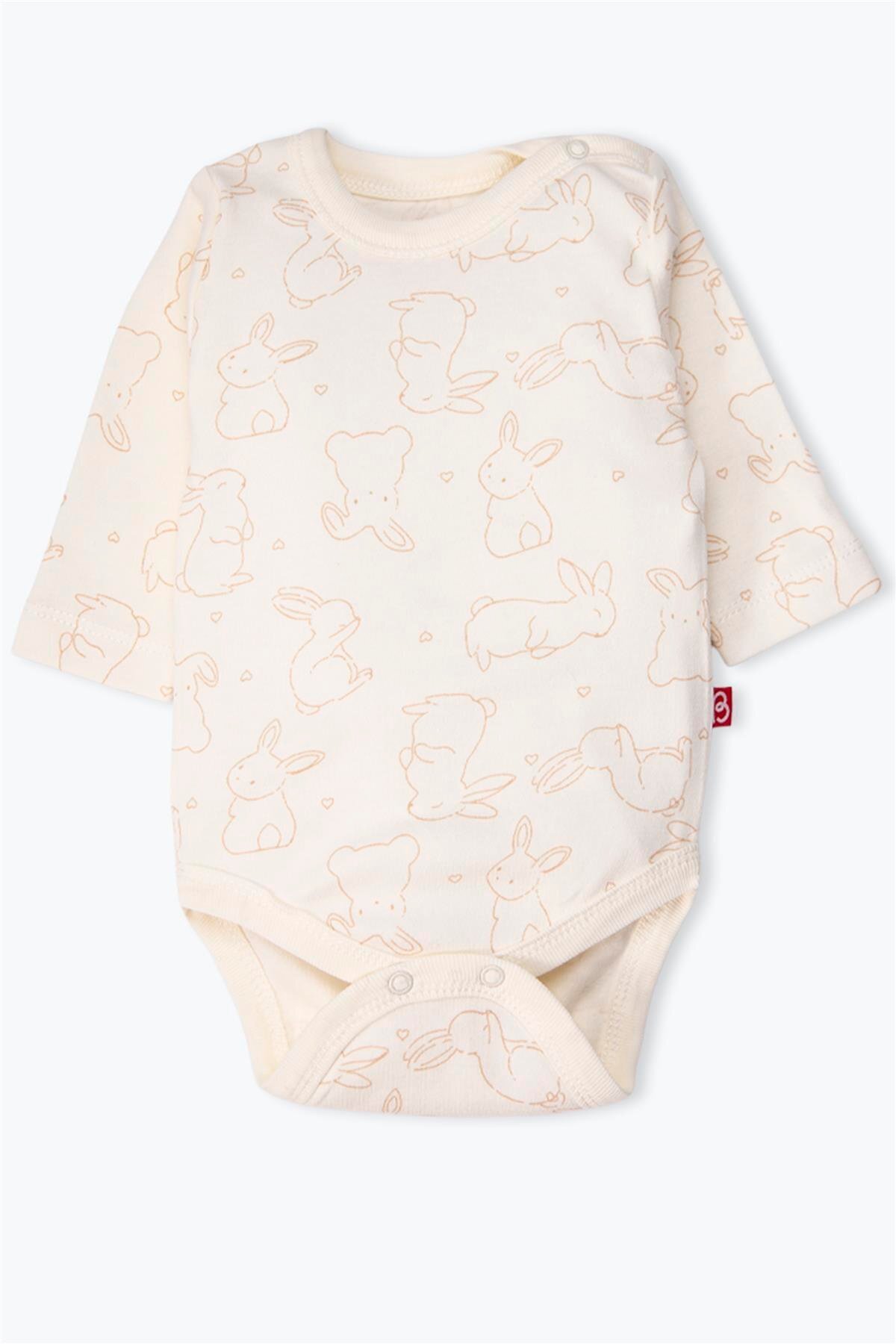 Bebetto UZUN KOLLU BODY 3LÜ (CUTE BUNNY) BEJ fotoğrafı 4 (önizleme)