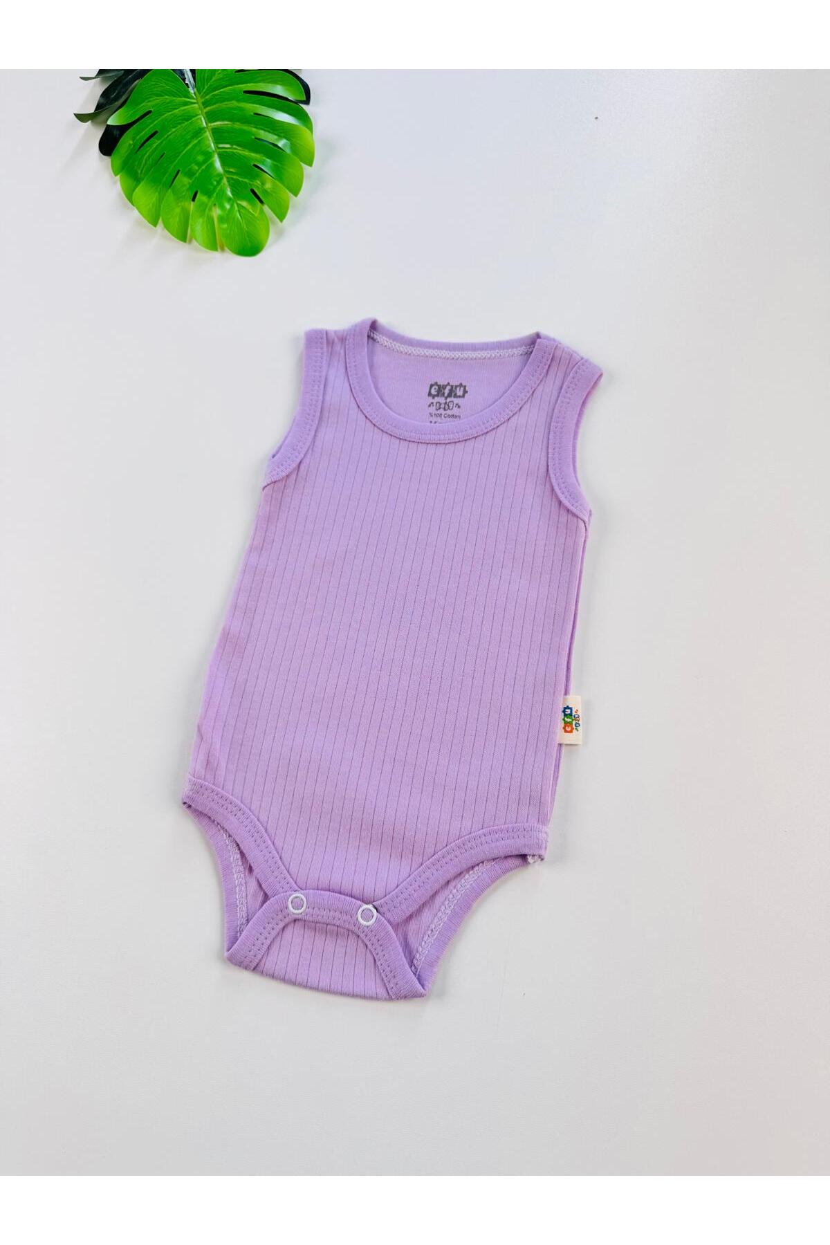 EFU BABY %100 Pamuklu Fitilli Askılı Bebek Atlet Body fotoğrafı 4 (önizleme)