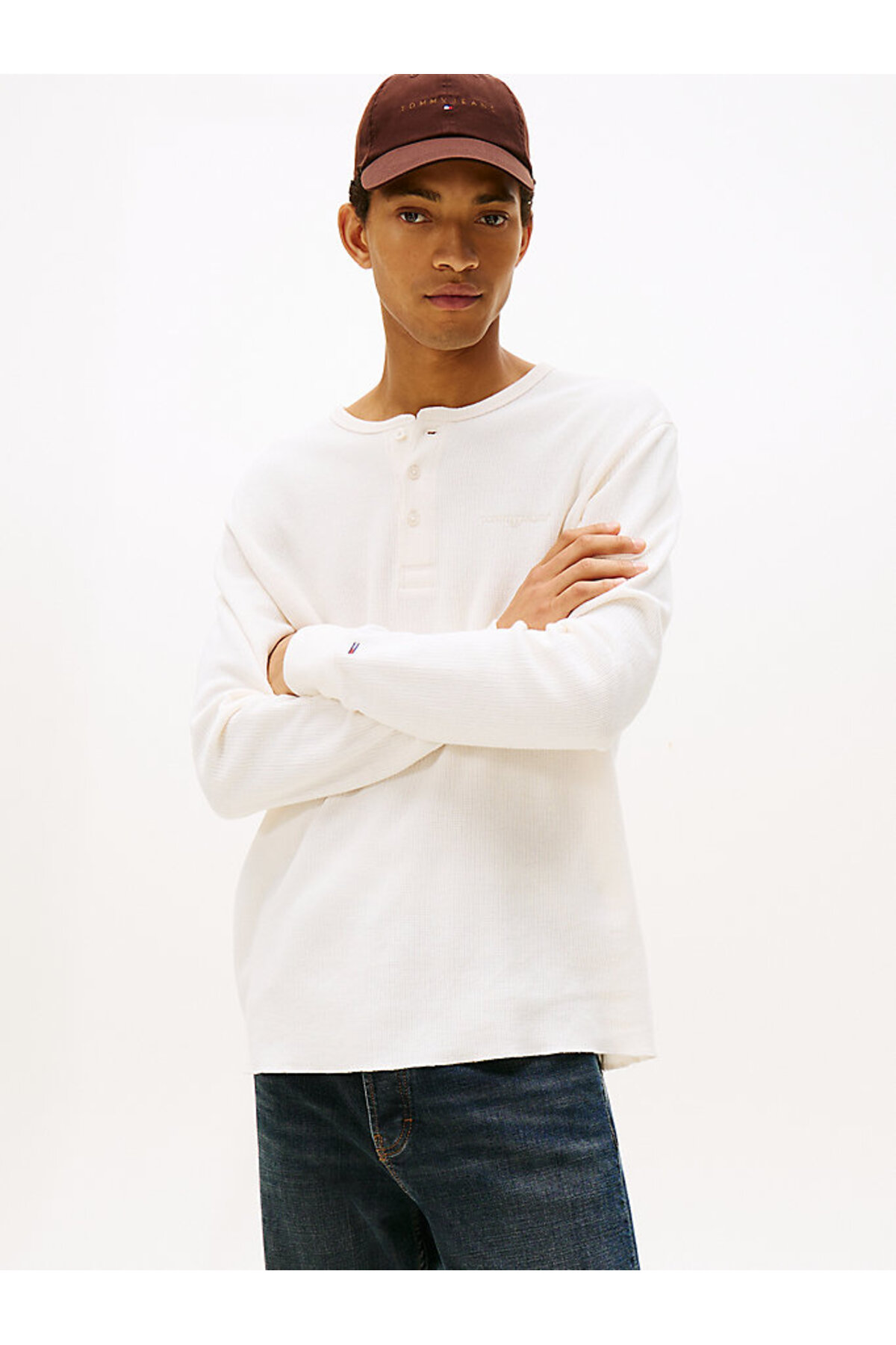 تامی هیلفیگر تی شرت مردانه طرح TJM Slim Waffle