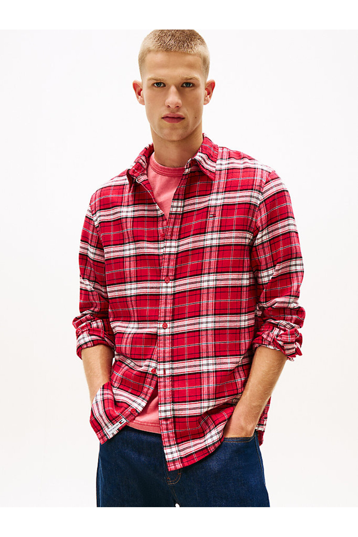 تامی هیلفیگر پیراهن قرمز مردانه (سایز بزرگ/کوچک)