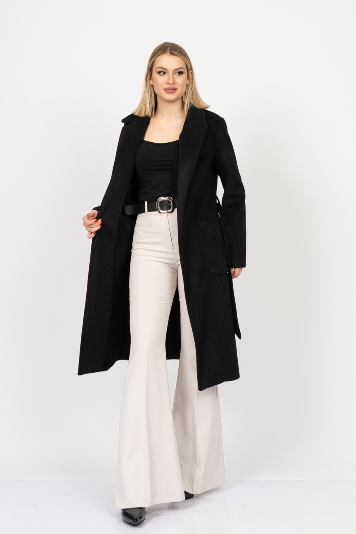 MissVina  CozyLuxe Belted Long Wool Coat – 2627 - Görsel 6