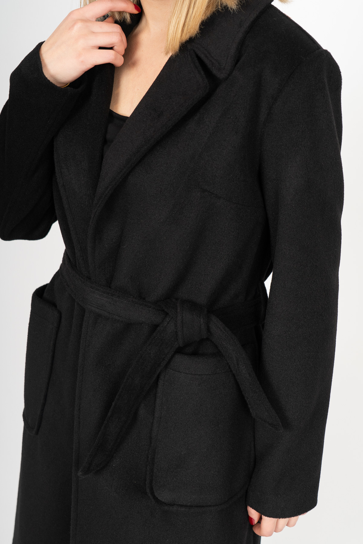 MissVina  CozyLuxe Belted Long Wool Coat – 2627 - Görsel 4