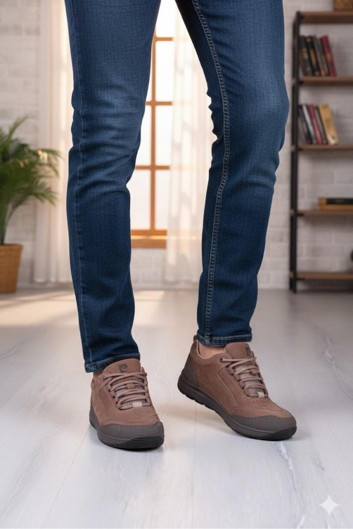 کفش اسنیکر مردانه طرح دار | پیر کاردین Pierre Cardin 25K-Pierre-Cardin-772522-Nubuk - تصویر 3