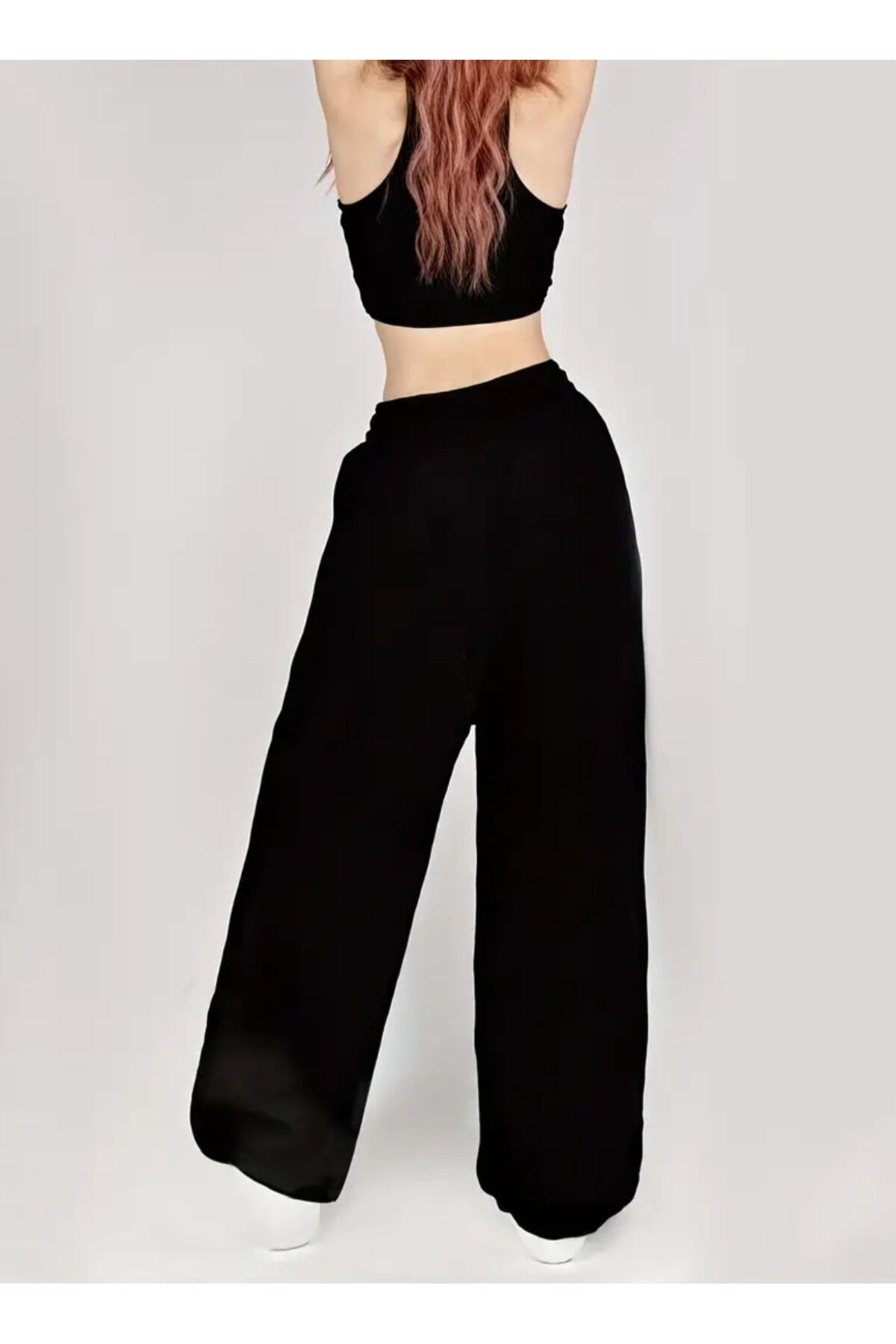 Le Vion  Baskı Detaylı Oversize Geniş Paça Rahat Kesim Kadın Eşofman Altı - Görsel 2