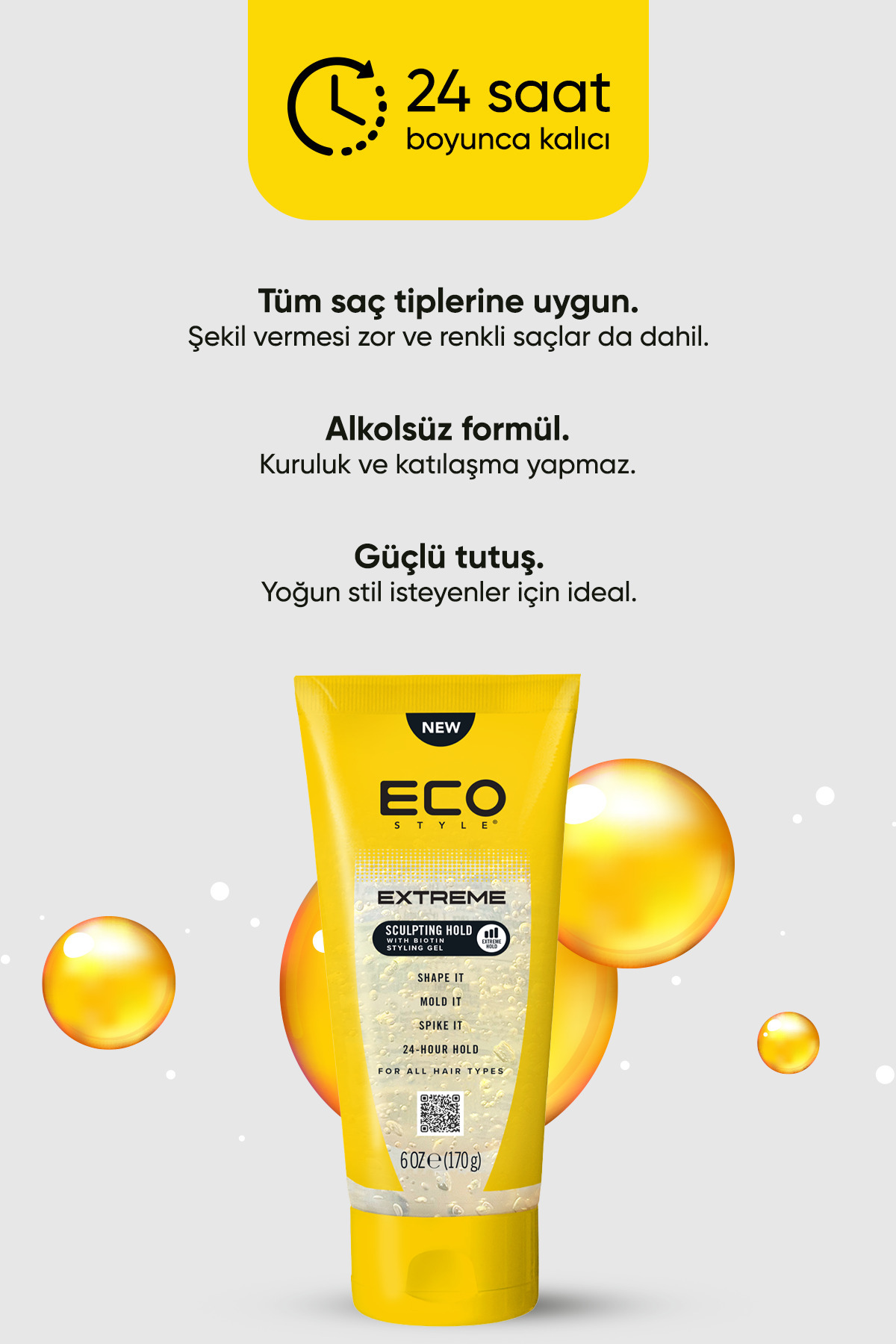 Extreme Mükemmel Tutuş, Biotin İçerikli, 24 Saat Etkili Parlak Tutuş, 170Ml — ExtremSarı — تصویر 2 از 4