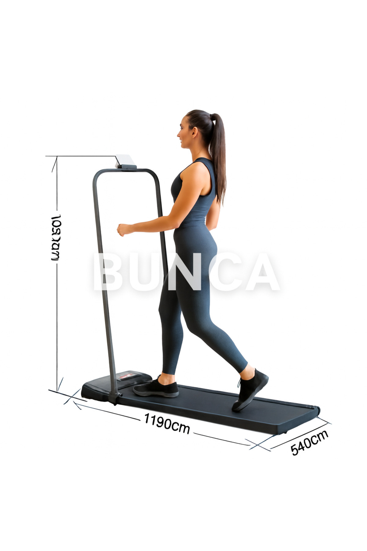 جهاز سير مشي 1 حصان قابل للطي بسرعة 1-10 كم مساحة جري 43×105 سم أقصى وزن 90 كجم موديل 1003S