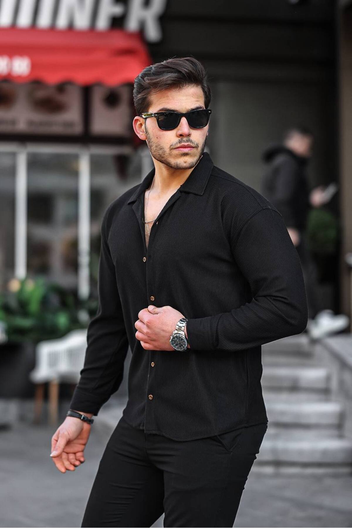 OTAKU  3’lü Erkek Fitilli Ottoman Uzun Kollu Gömlek Seti - Görsel 5