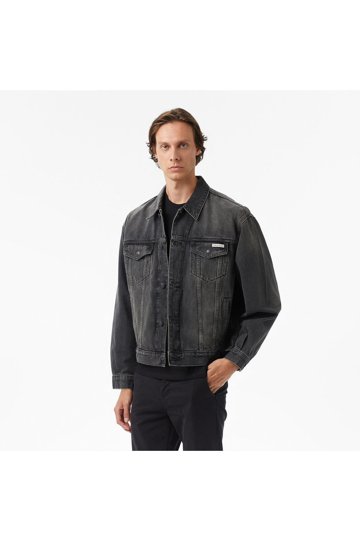 کلوین کلاین کاپشن مشکی مردانه Fog Trucker دهه 90