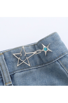 GUCSO Pantolon Bel Daraltıcı Çıtçıt – Yıldız ve Gülen Yüz Motifli Kemer Apara...