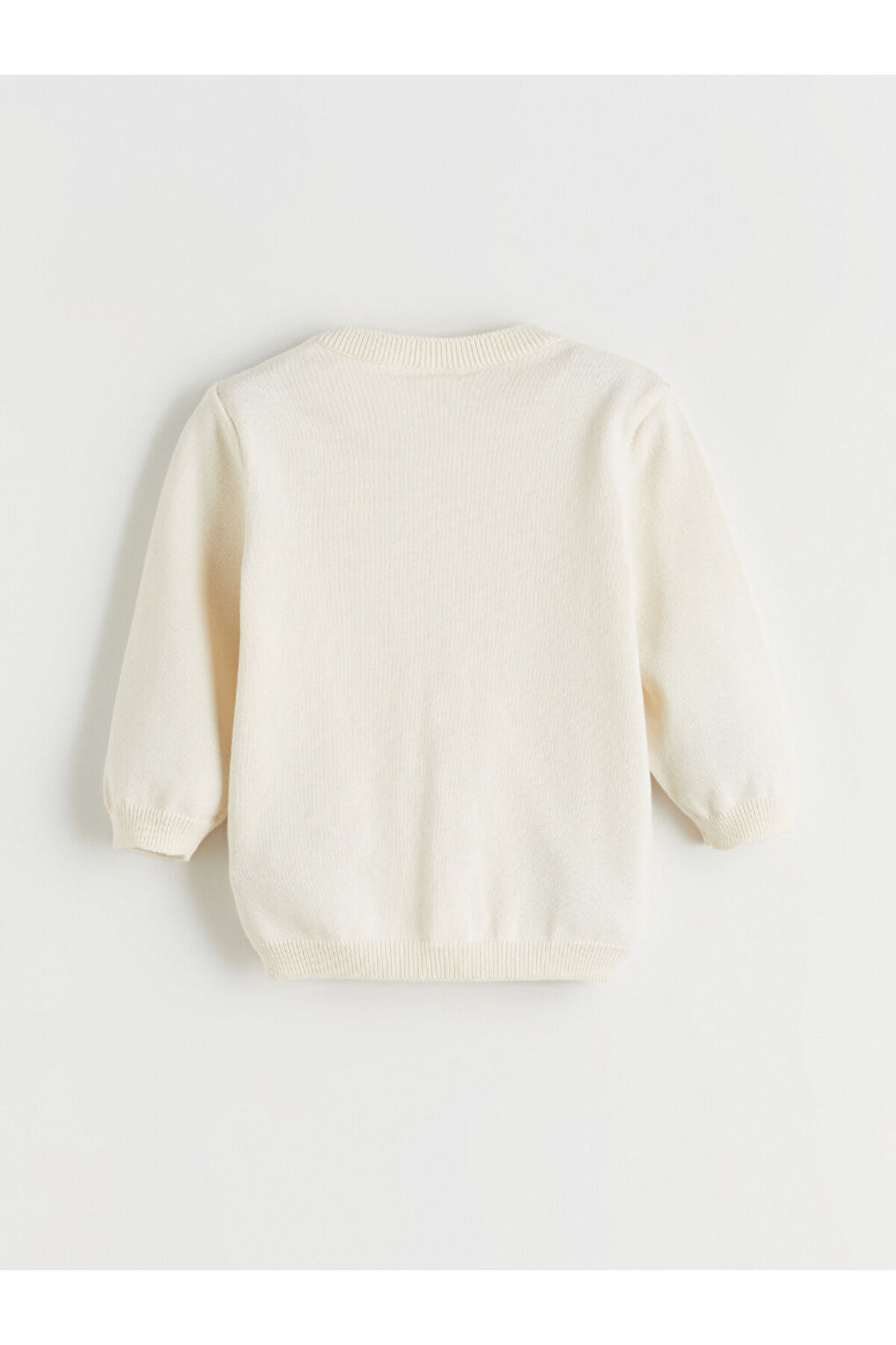 LC Waikiki Ekru Çiçek Nakışlı Kız Bebek Triko Hırka fotoğrafı 4 (önizleme)