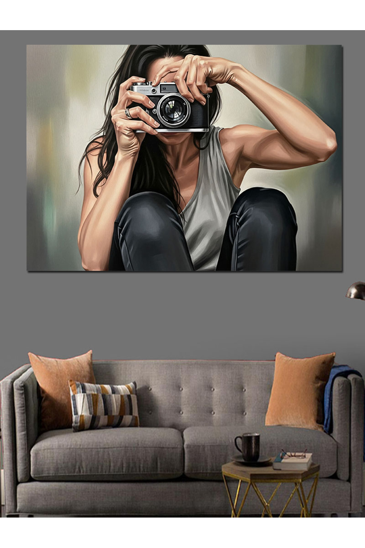 Fotoğraf Çeken Yüksek kaliteli yağlı boya dokulu Kanvas Canvas Tablo kanvas tablo canvas tablo duva