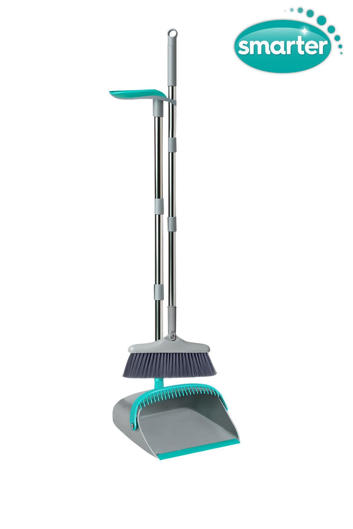 SMARTER Premium Katlanır Faraşlı Süpürge Çelik Saplı