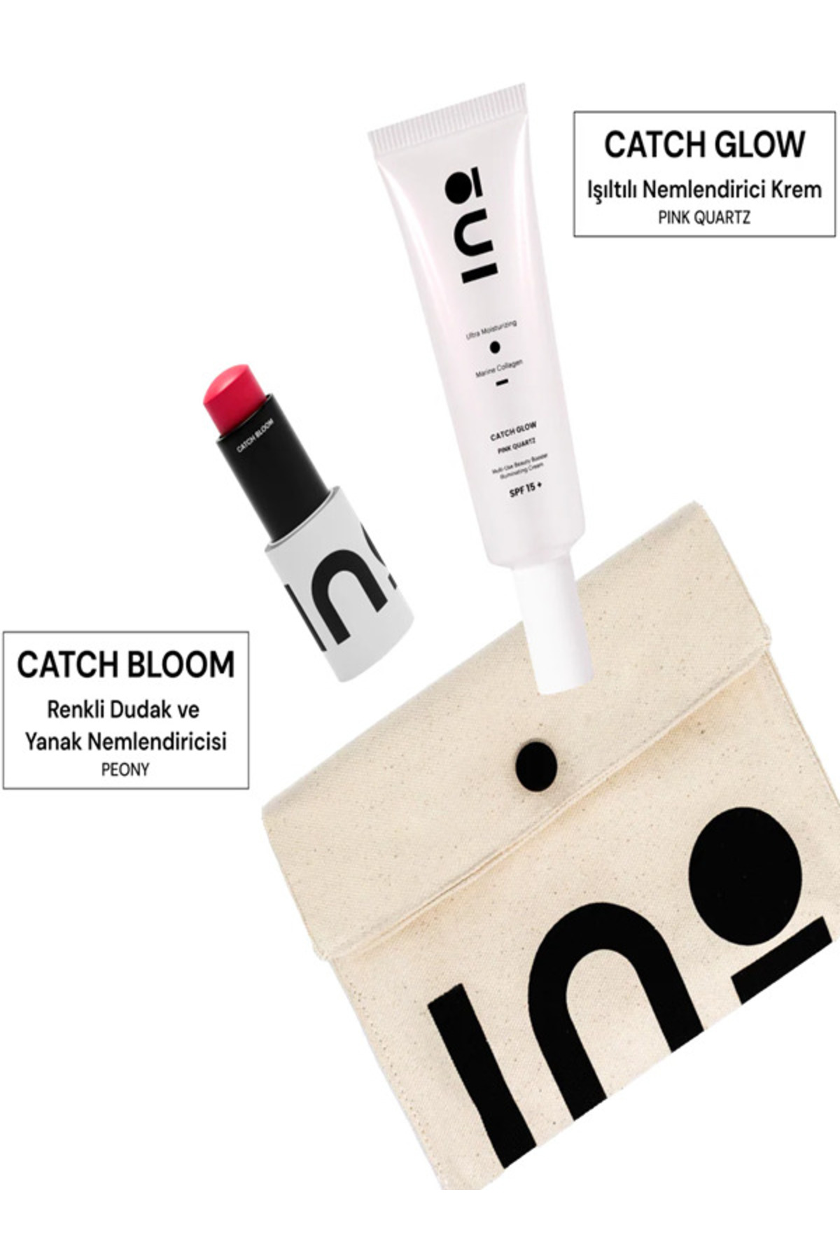 Catch Bloom PEONY - Catch Glow PİNK QUARTZ SPF15+ Nemlendirici Krem ve Dudak & Yanak Stick — İNBTY8463475475 — تصویر 4 از 4