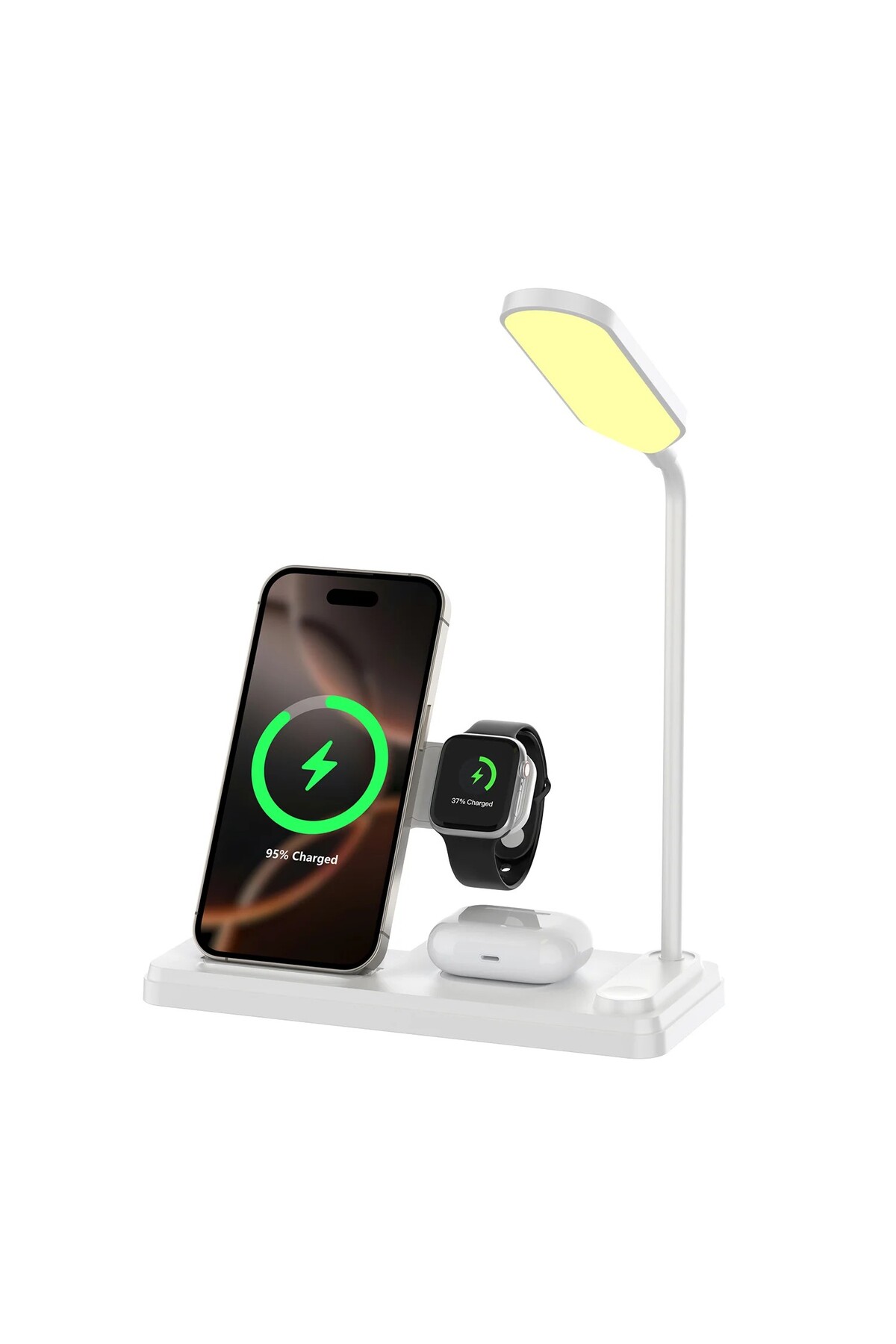 Bix BXMW8 3'ü 1 15W Kablosuz MagSafe Şarj Standı Telefon TWS